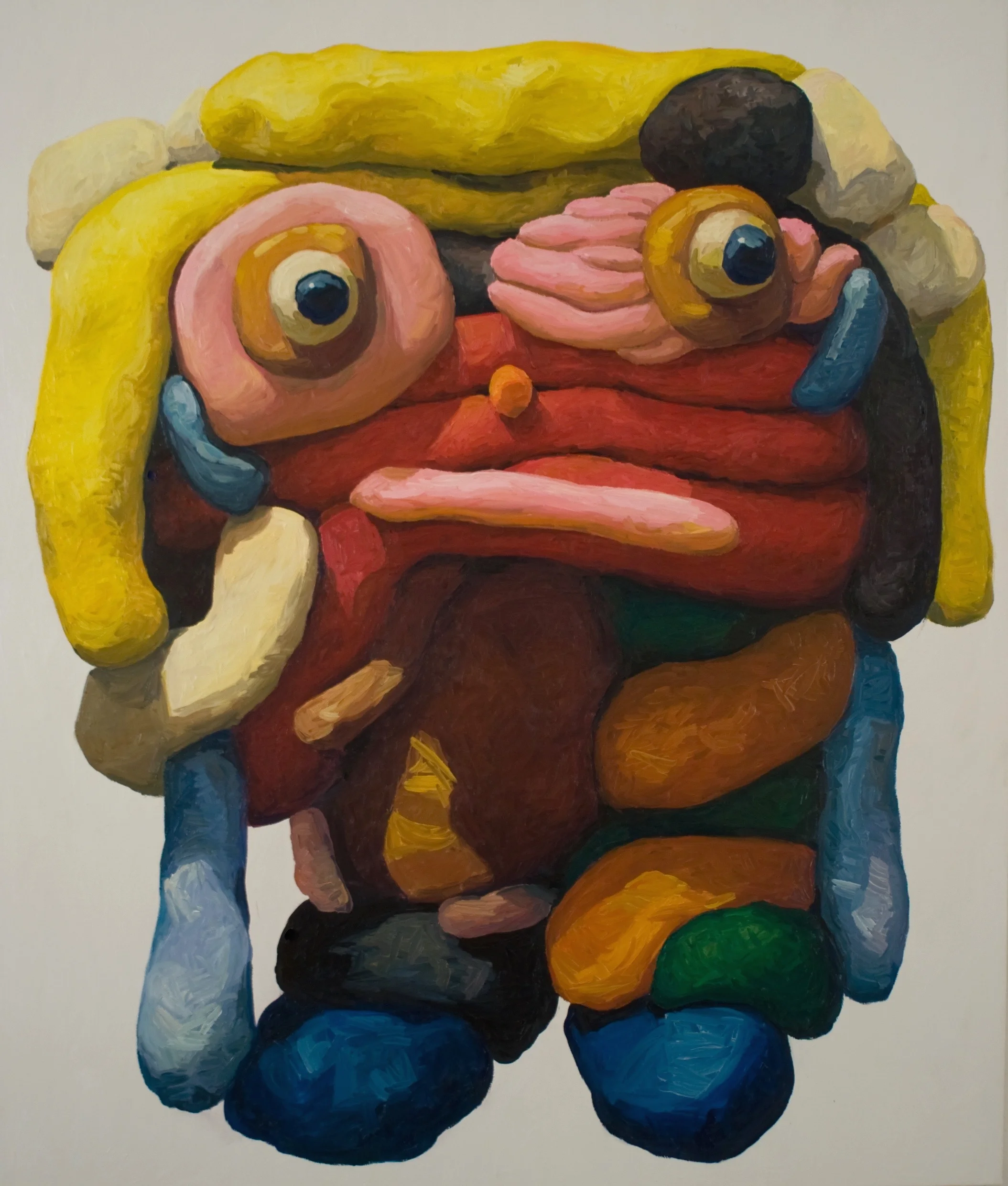 Peter Opheim, "Boy with Yellow Hair", 65" by 55", oil/canvas, 2015 (#286)