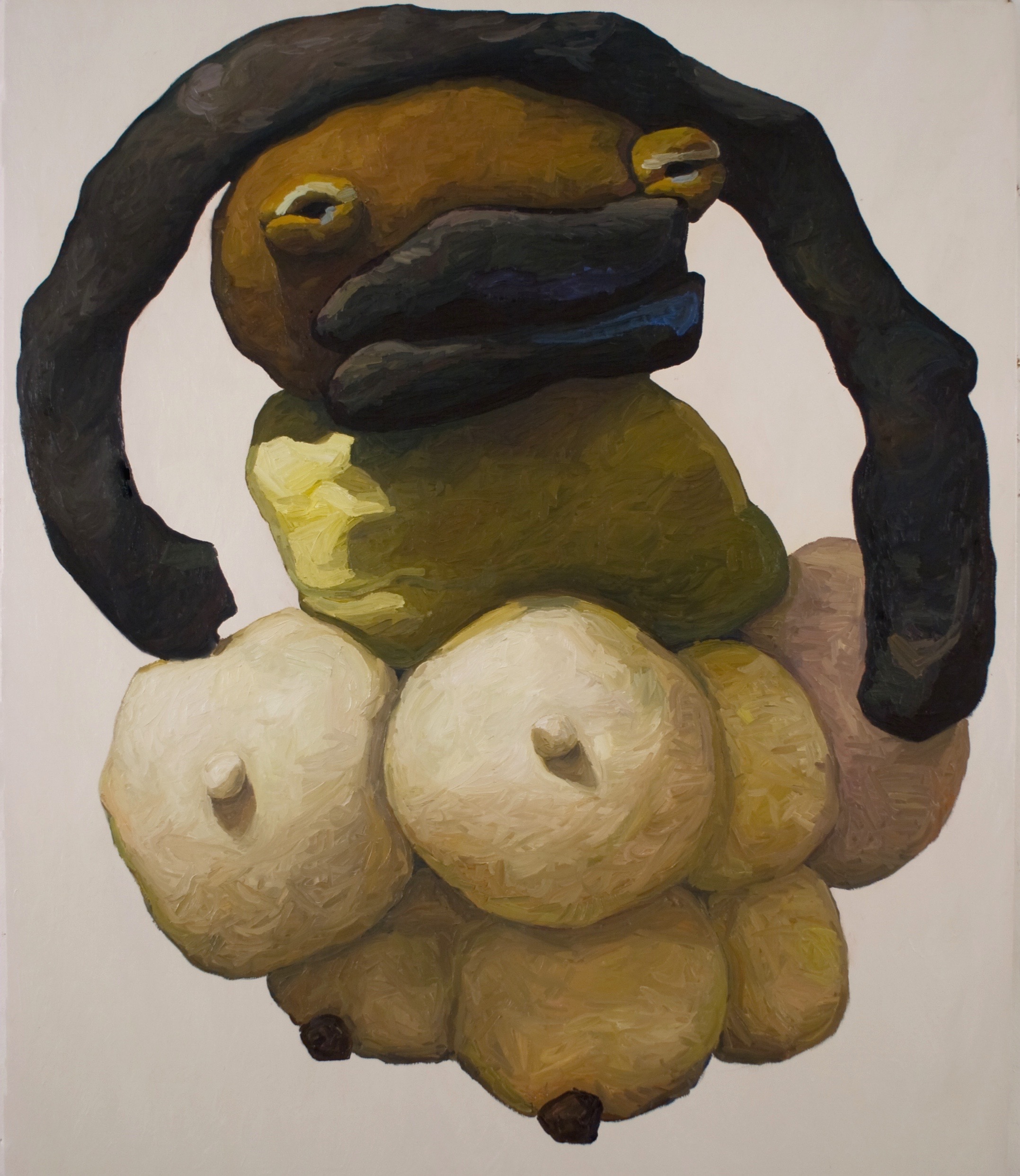 Peter Opheim, "Woman with Black Lips", 65" by 55", oil/canvas, 2015 (#287)