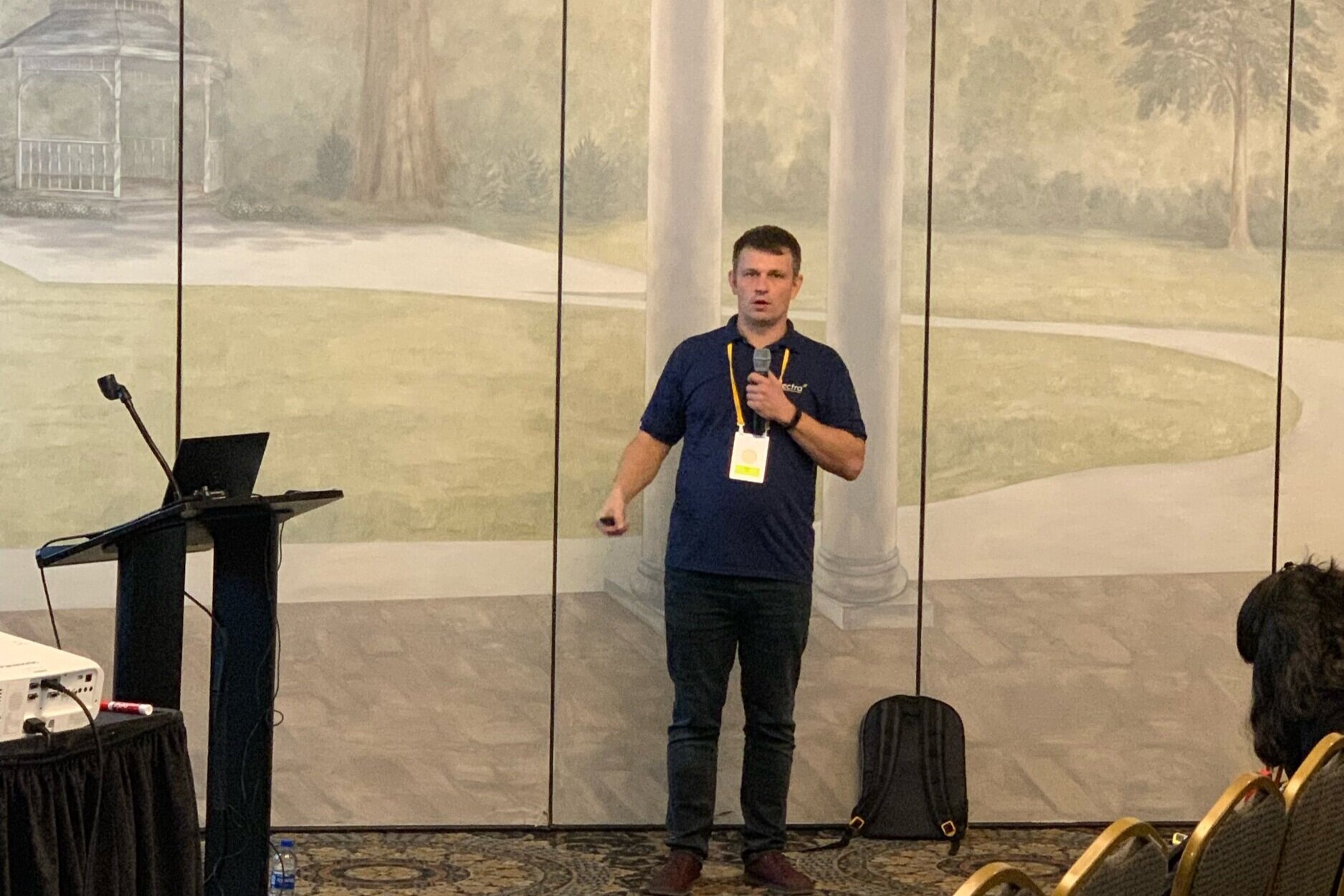 Alexey Grinevich of Inflectra Speaking at InflectraCon 2019, Cincinnati, OH, USA.