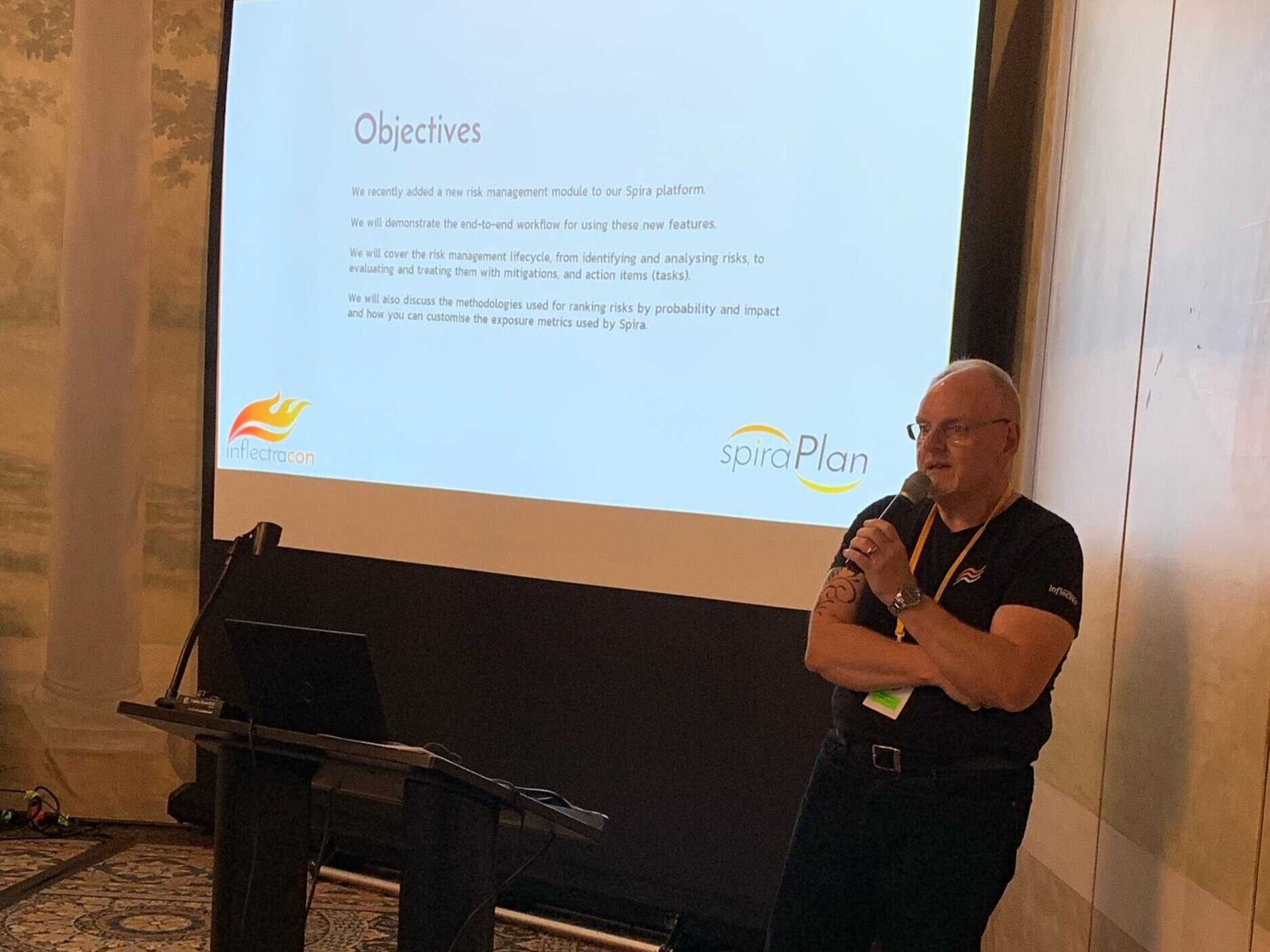 Peter Brackstone of Influence IT Consulting at InflectraCon 2019, Cincinnati, OH, USA.