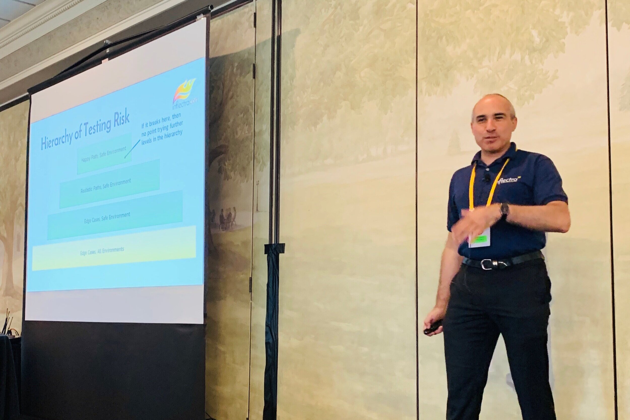 Adam Sandman (Inflectra) speaking at InflectraCon 2019, Cincinnati, OH, USA.
