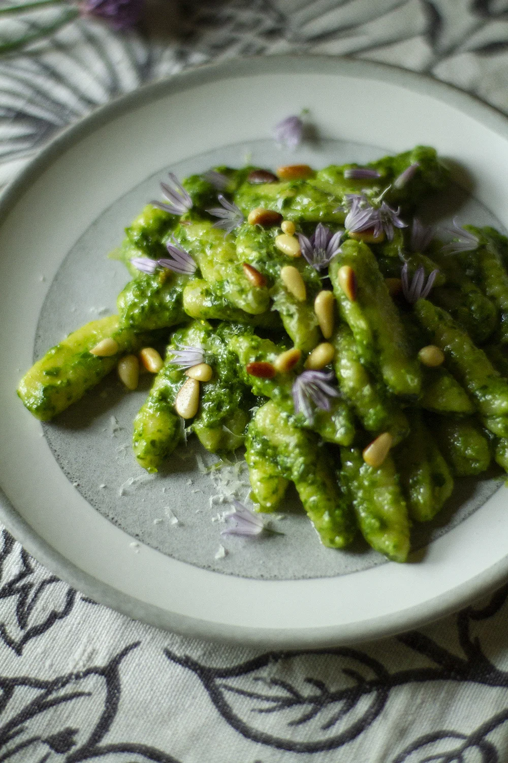 Wild Ramp Pesto Homemade Cavatelli with Wild Ramp Pesto — SAUCE SANDWICH