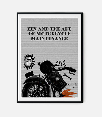 Zen and the Art of Motorcycle Maintenance by Robert M. Pirsig I Abstract Lit Print