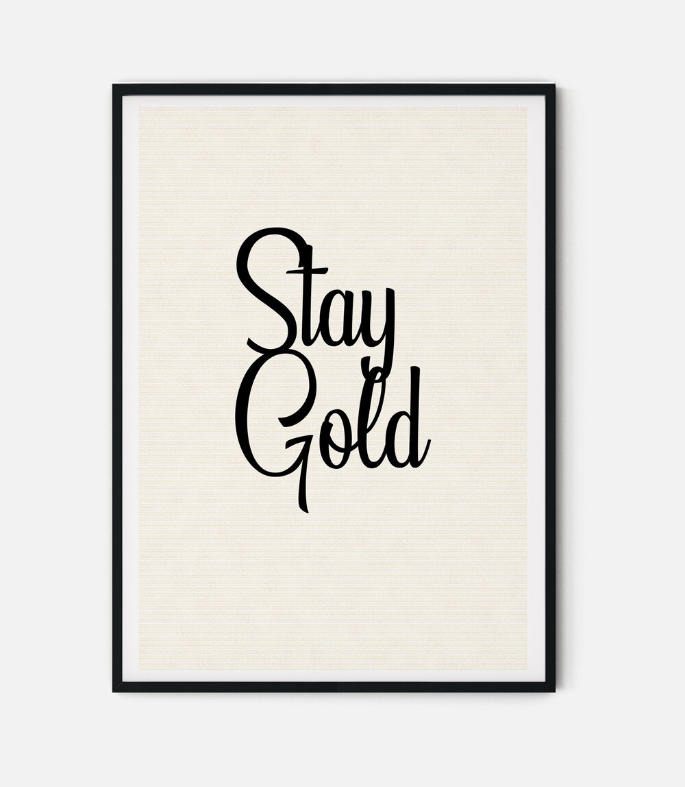 The Outsiders by S. E. Hinton Stay Gold II Lit Print