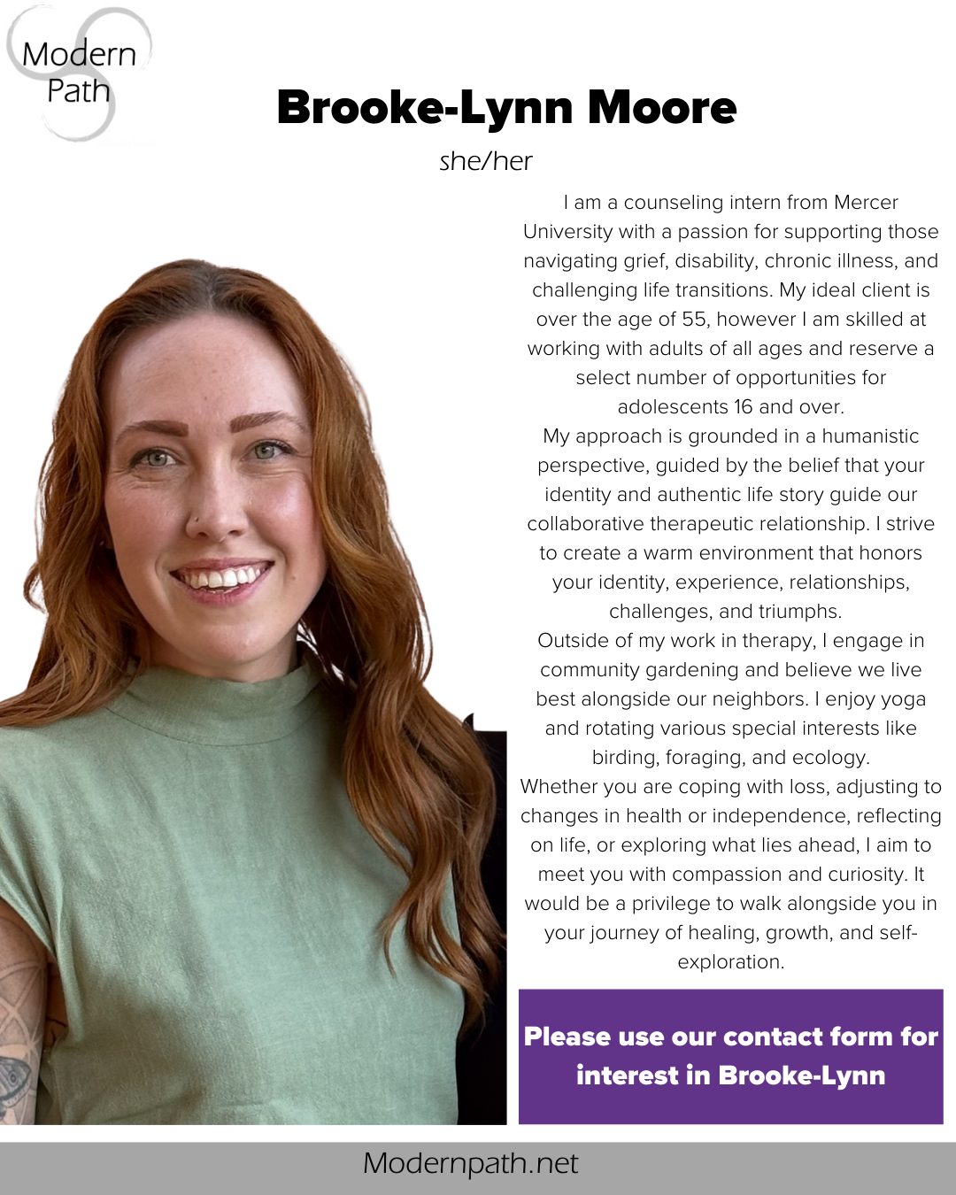 Introducing our Counseling Student Intern Brooke-Lynn Moore