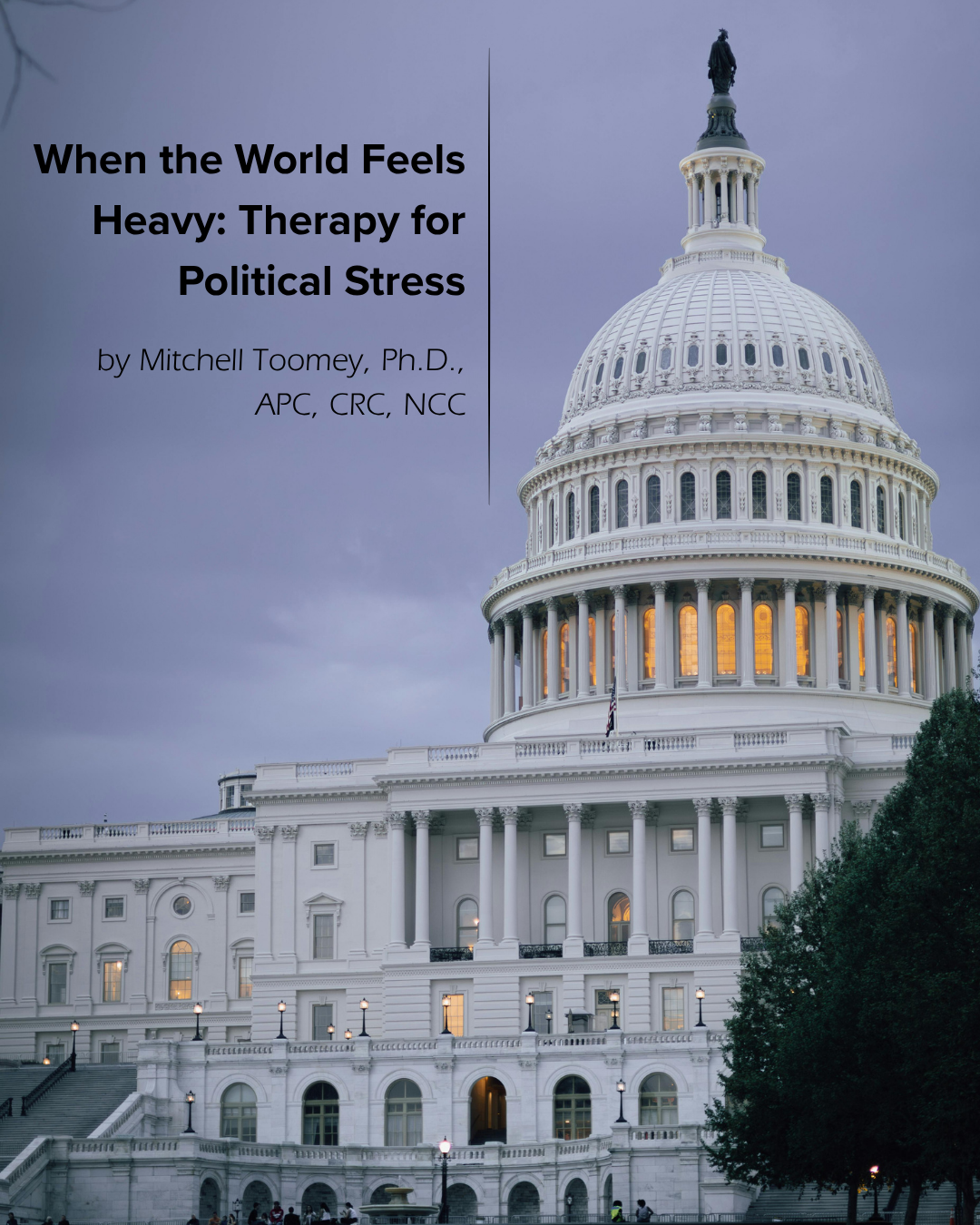 When the World Feels Heavy: Therapy for Political Stress by Mitchell Toomey