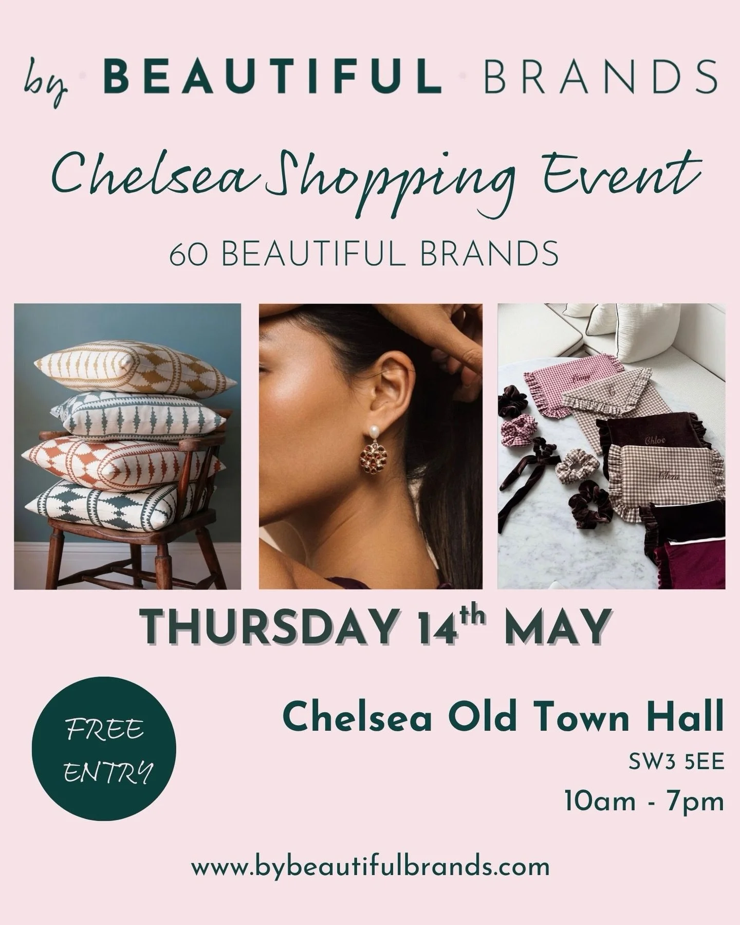 60 brands. One day. Zero excuses. 🛍️ Chelsea Old Town Hall is about to become your new favourite place on earth ~ See you there. ✨

📍Thursday 14th MAY
📍Chelsea Old Town Hall
📍10am - 7pm
📍FREE ENTRY
📍60 Beautiful Brands 

#SpringShopping #suppor