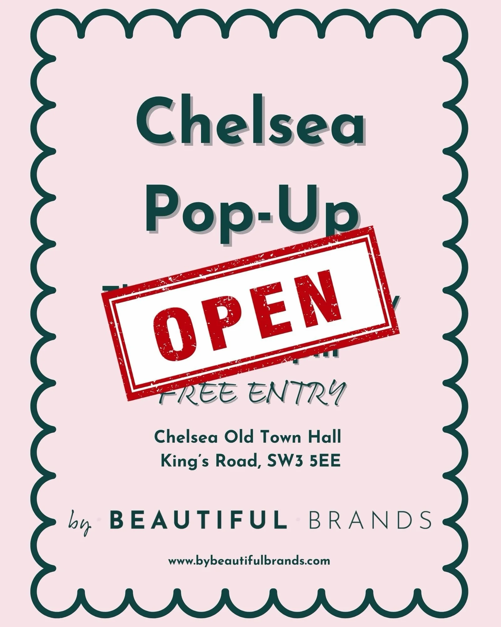 We are OPEN!🚨
Come find us at Chelsea Old Town Hall today &mdash; 60 independent brands, free entry, and something beautiful waiting for you at every turn.
See you on King&rsquo;s Road. 💚
📍 Chelsea Old Town Hall, SW3 5EE
🕙 10AM &ndash; 7PM | Free