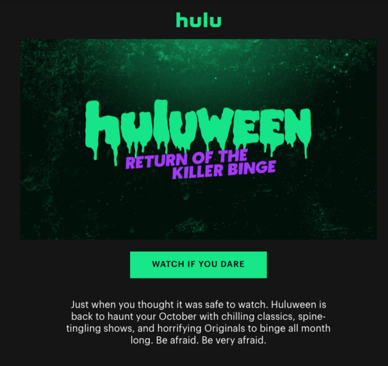 Huluween Email