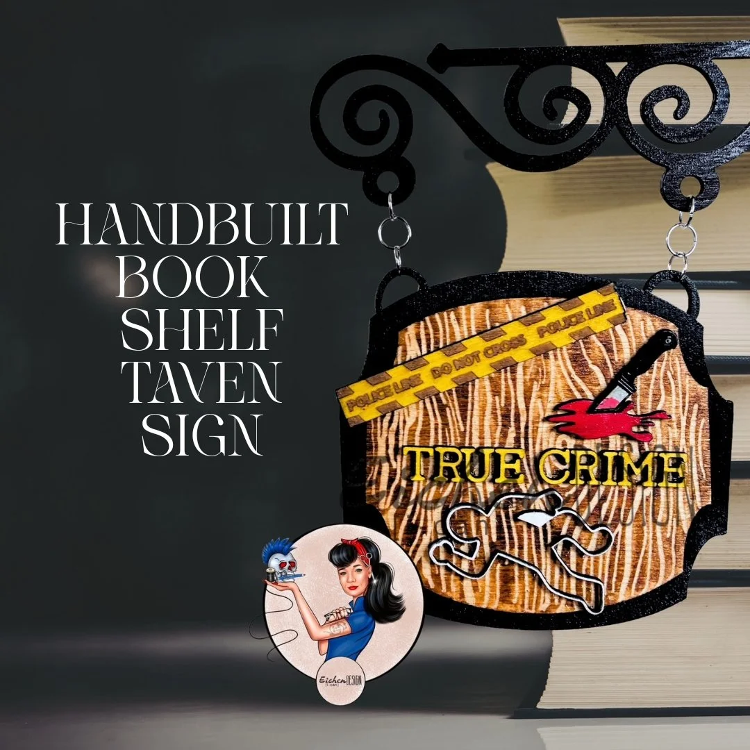 Bookshelf Tavern Sign - True Crime Scene Caution Tape Body (Copy)