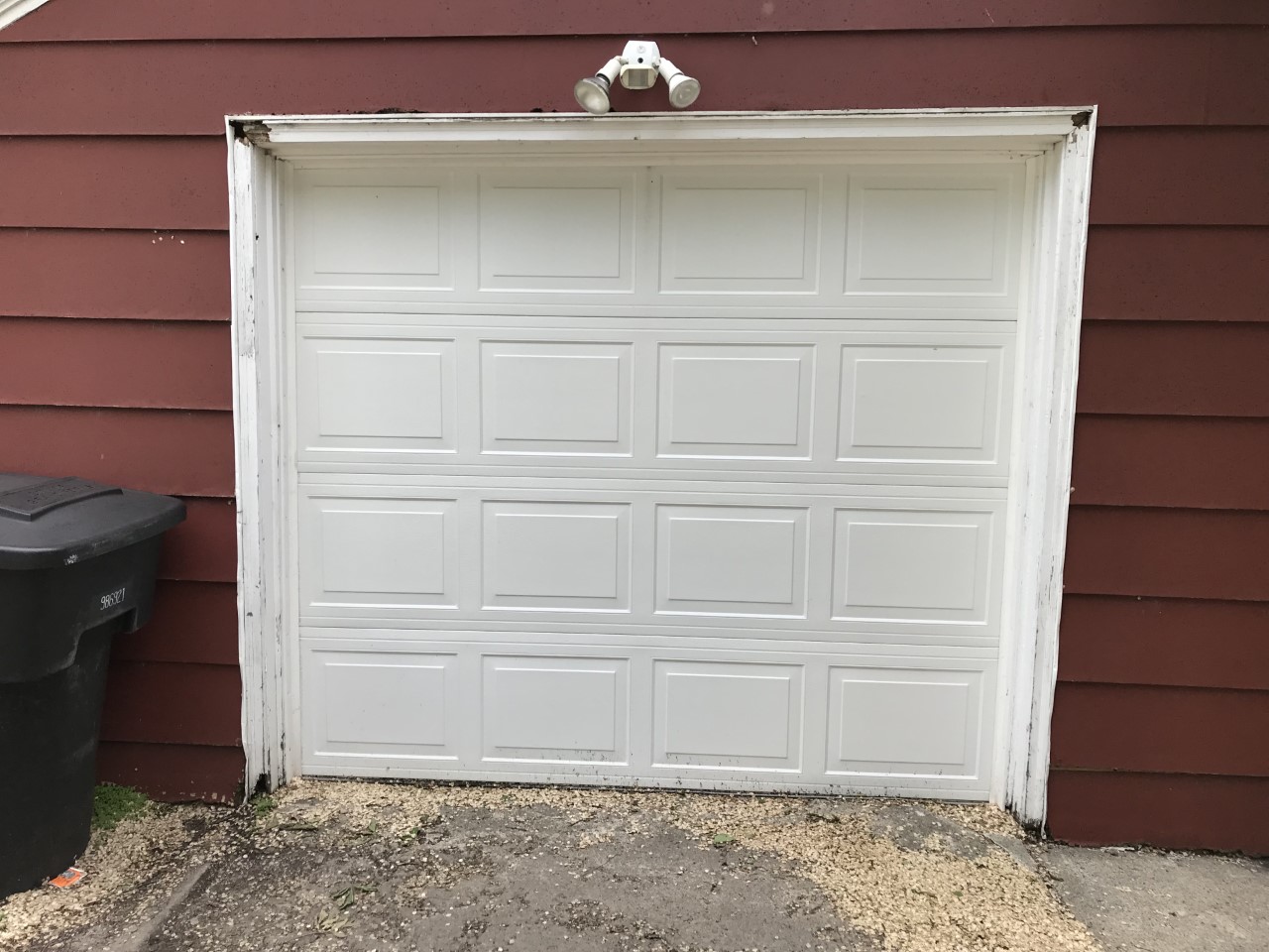 Garage Door Before Trim Update