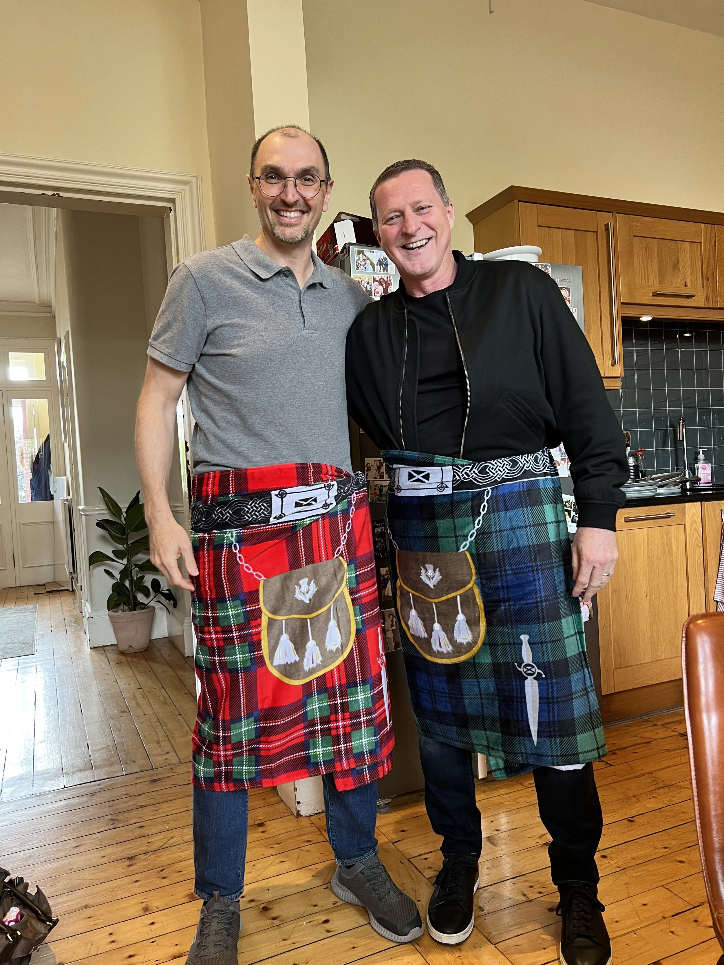 Beach towel Scottish kilts!