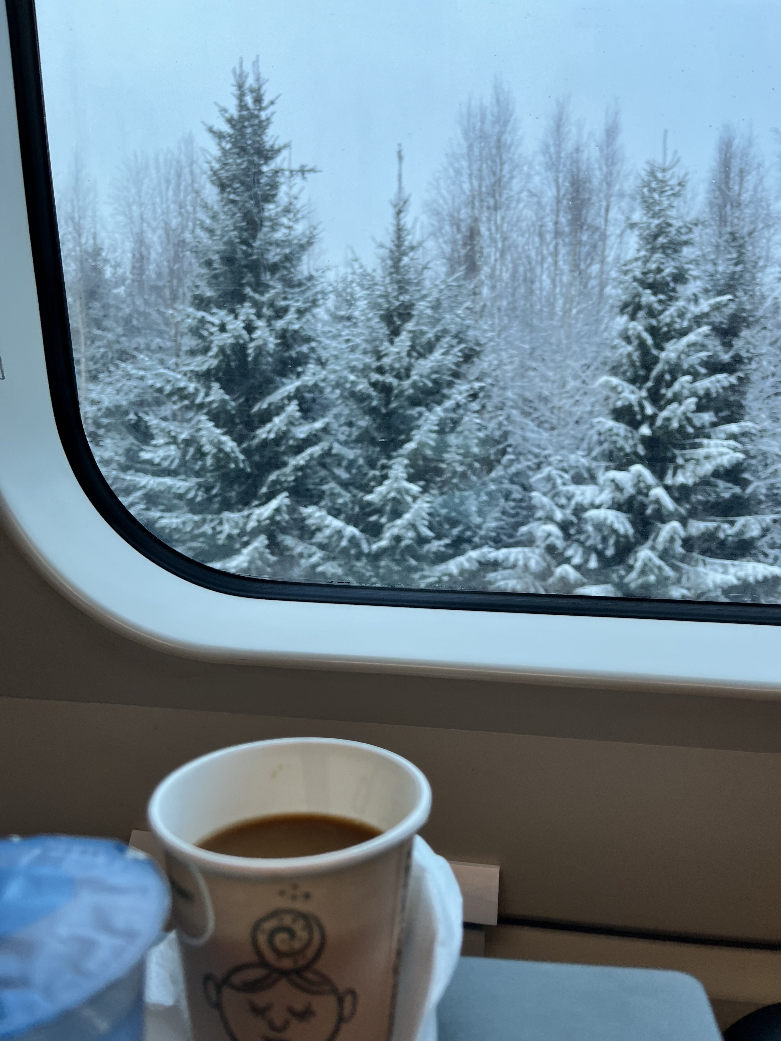 Coffee on the train