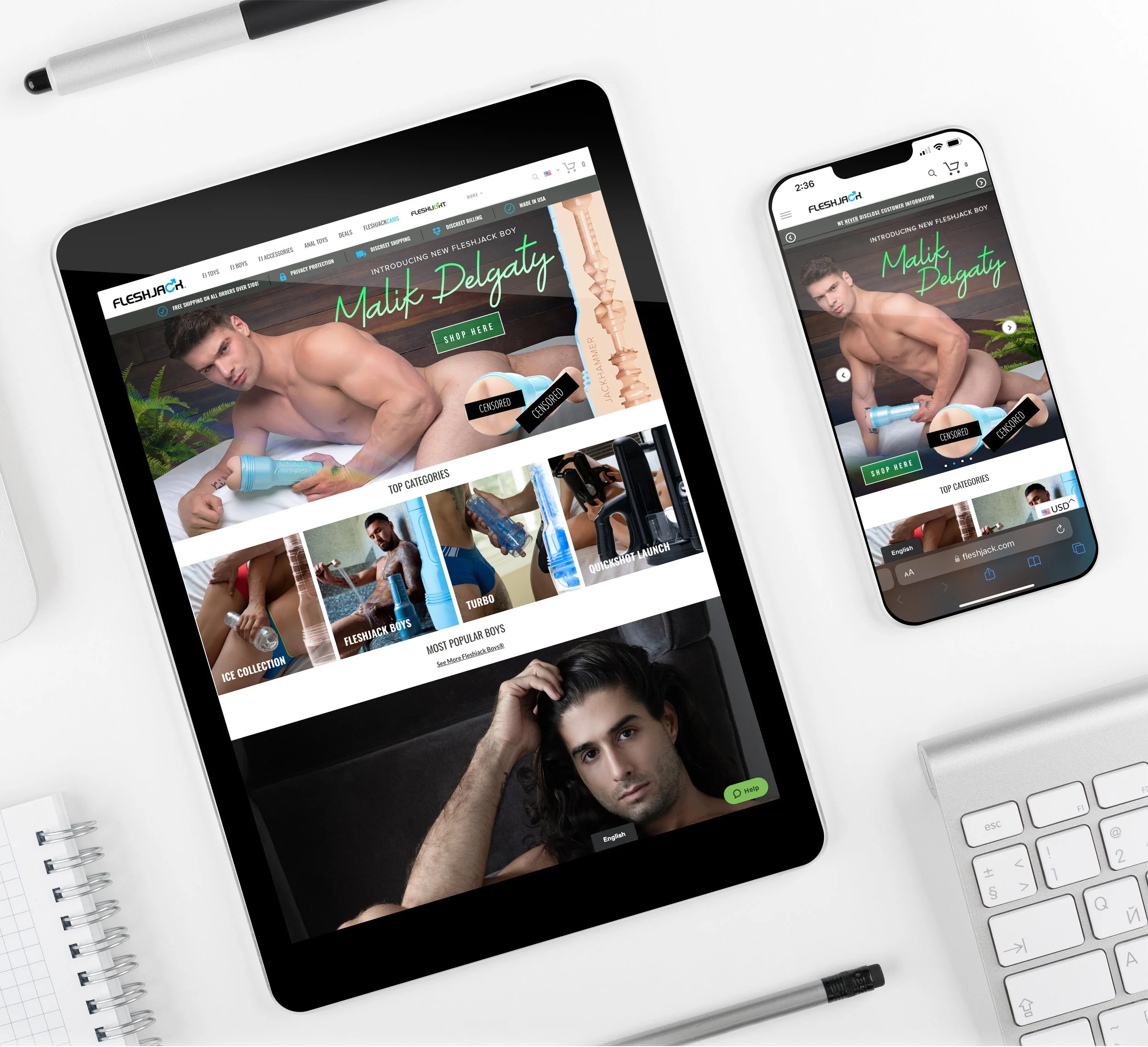 Web Design: Fleshjack Boys
