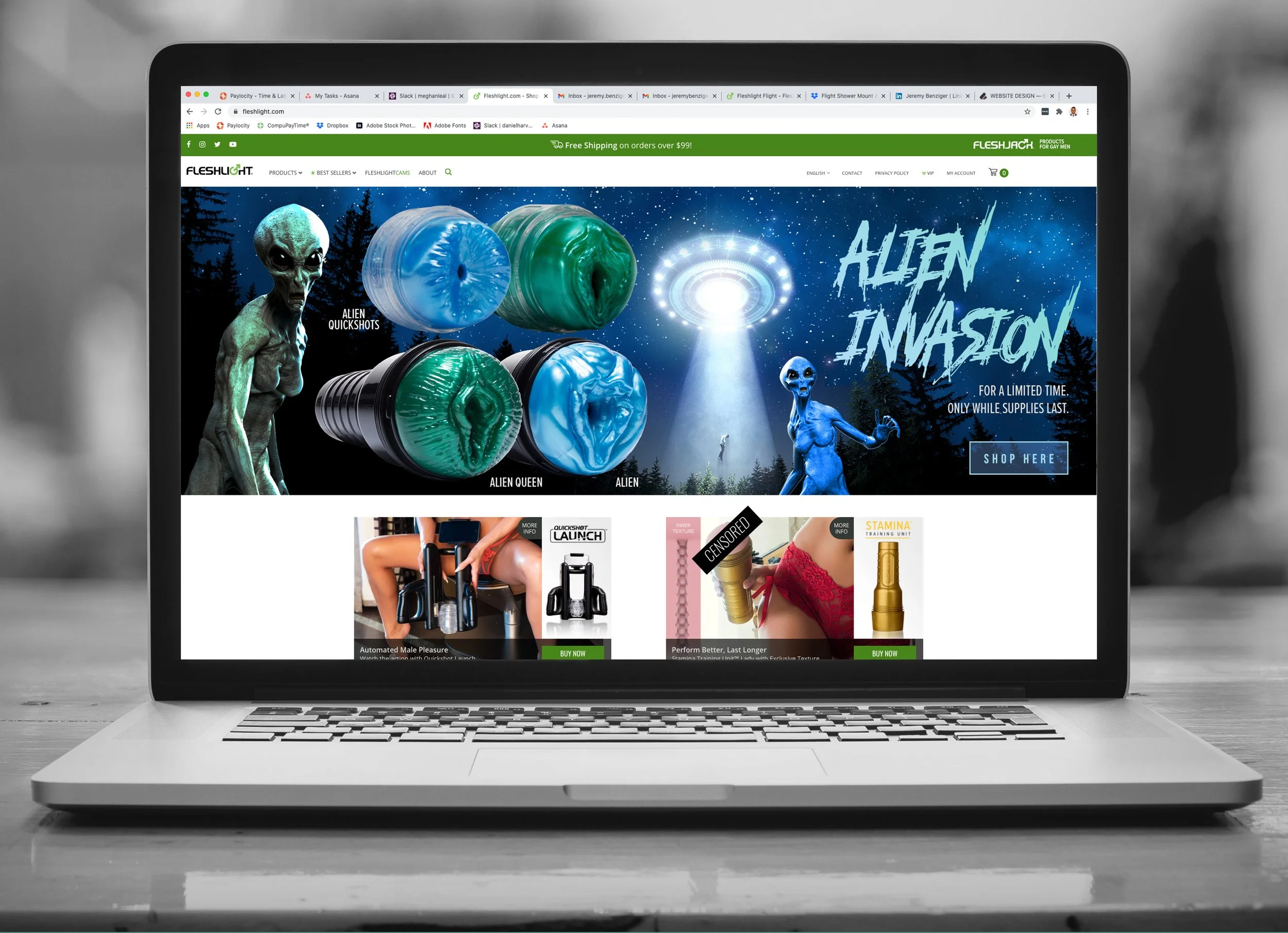 Web Design: Fleshlight Alien Invasion