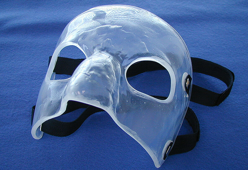 Mueller Face Guard Clear One Size Fits Most Protection from Impact Injuries to Nose and Face