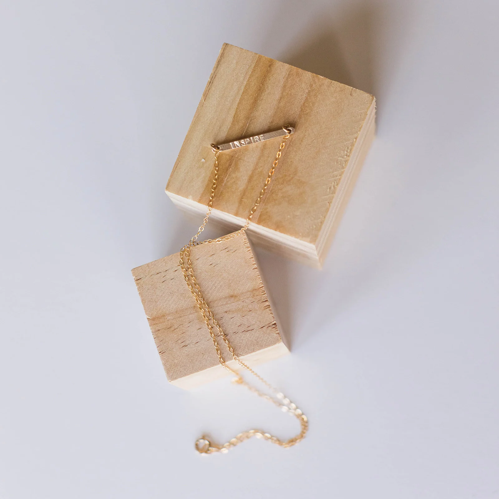 Handmade Simple Horizontal Bar Necklace: Inspire + Abide 