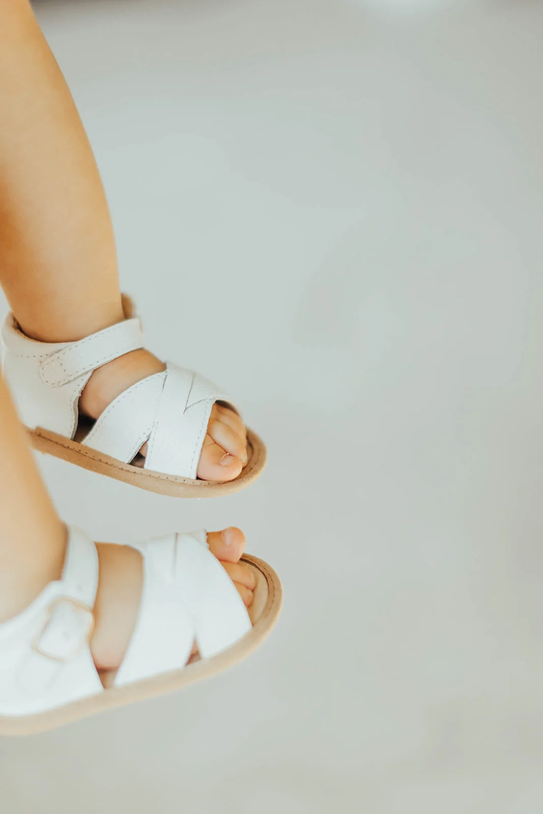 White + Tawny Leather Sandals 