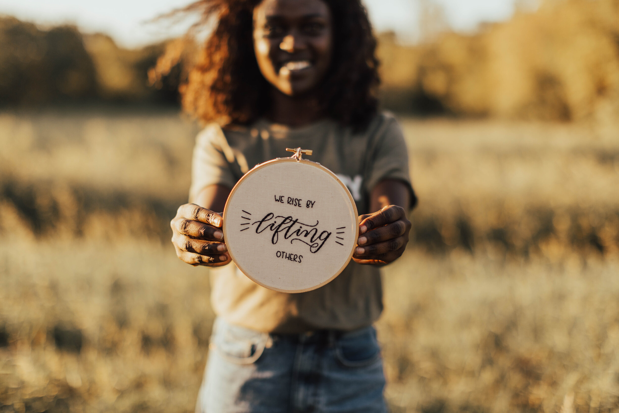 Hand Embroidered Hoops  