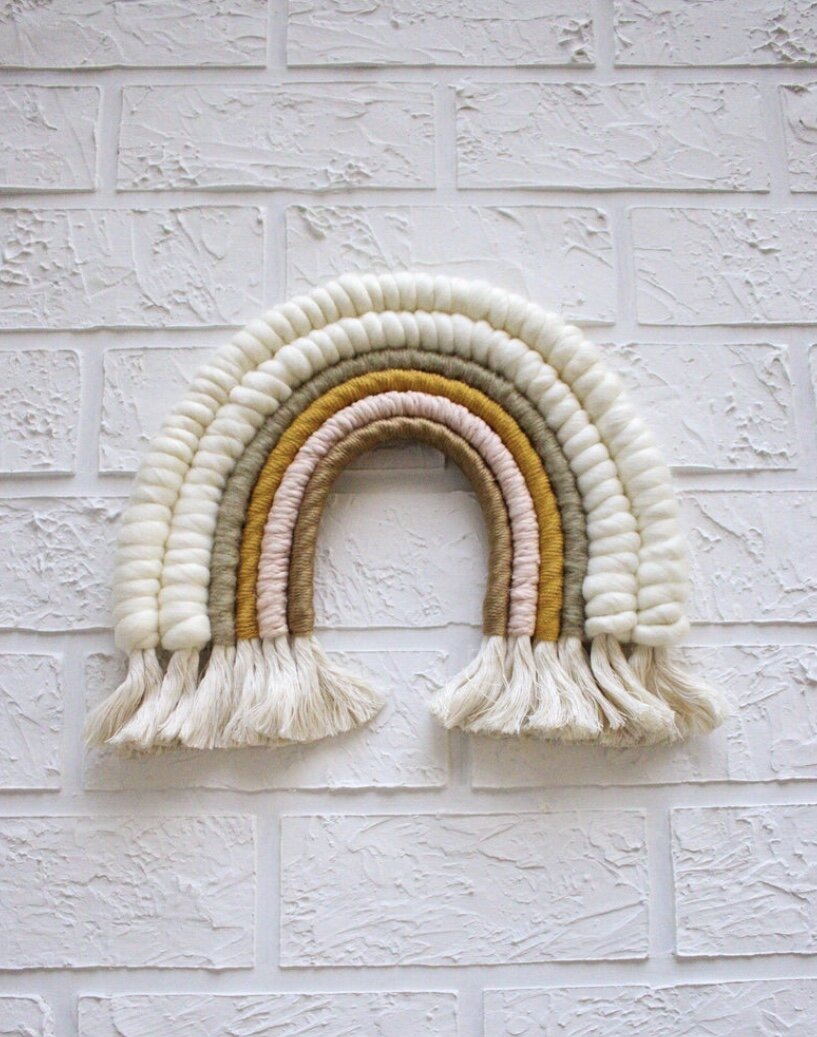 Fiber Rainbow Wall Hanging 