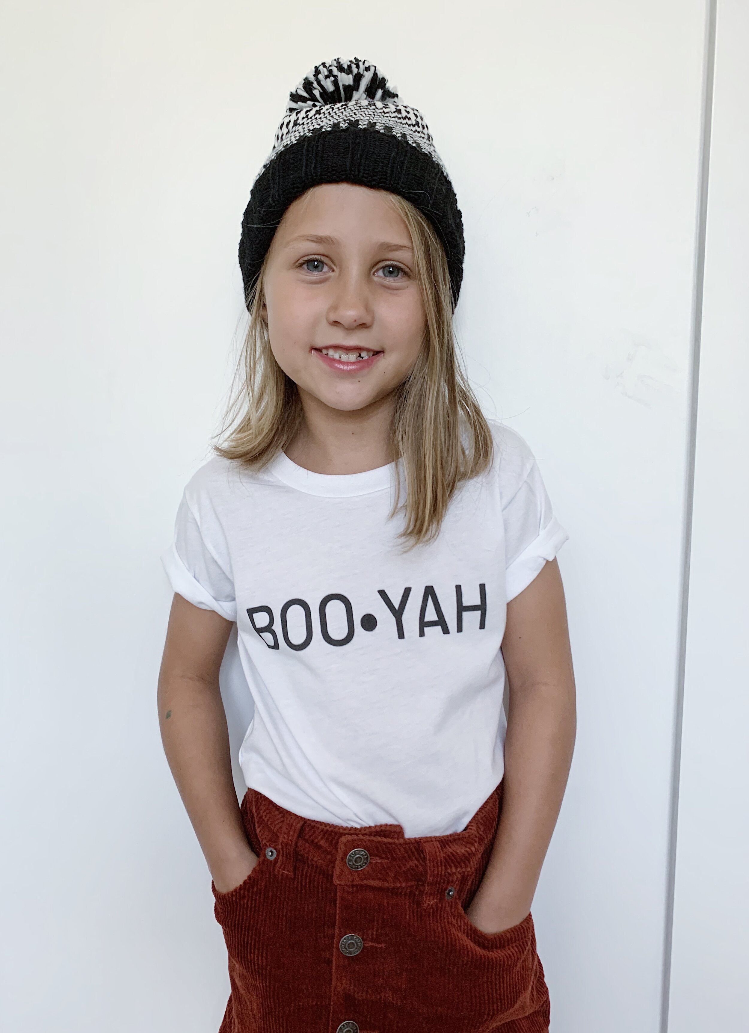Handprinted  Kids Tee - BOO YAH