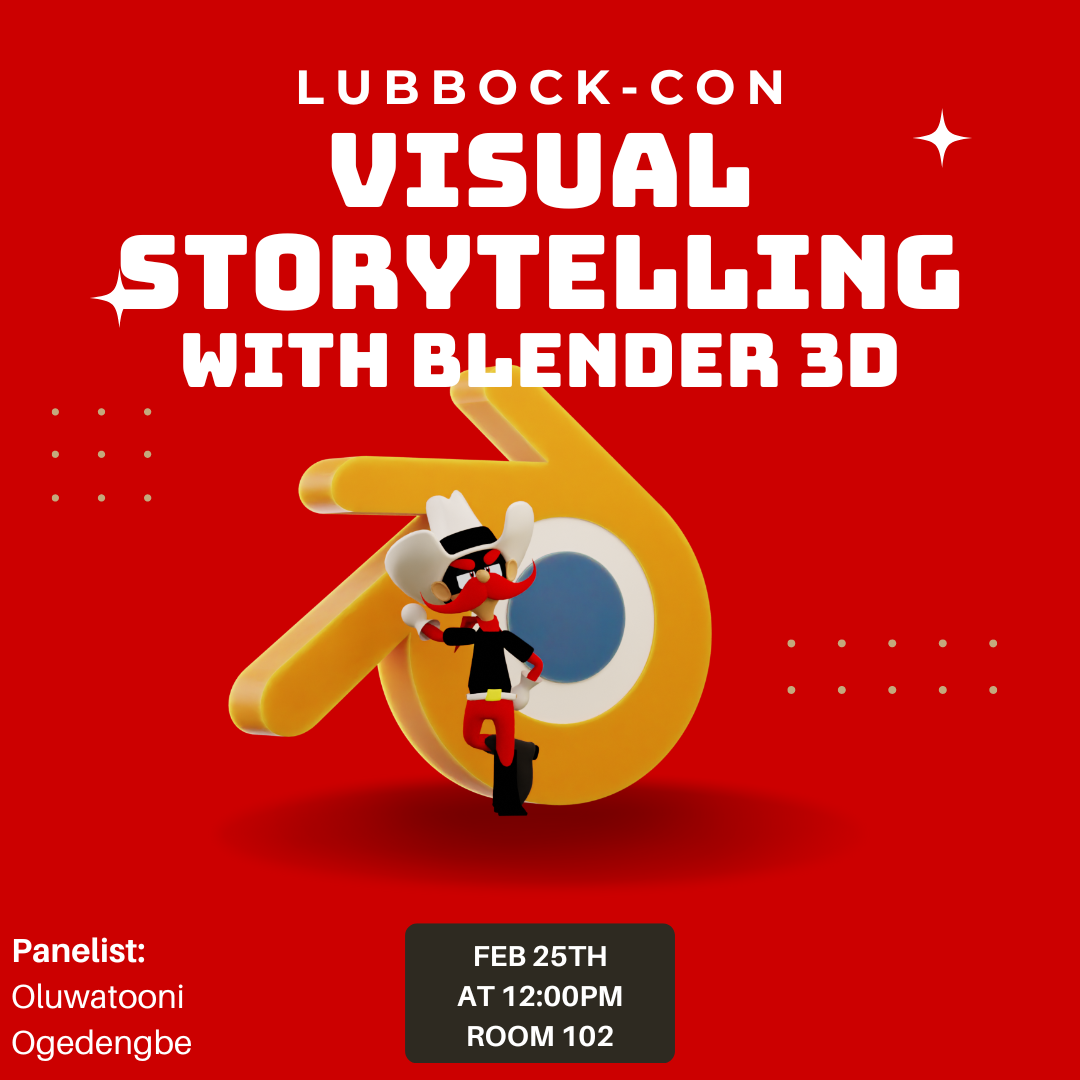 nevø Tag telefonen Investere Visual Storytelling with Blender — Lubbock-Con Ventures