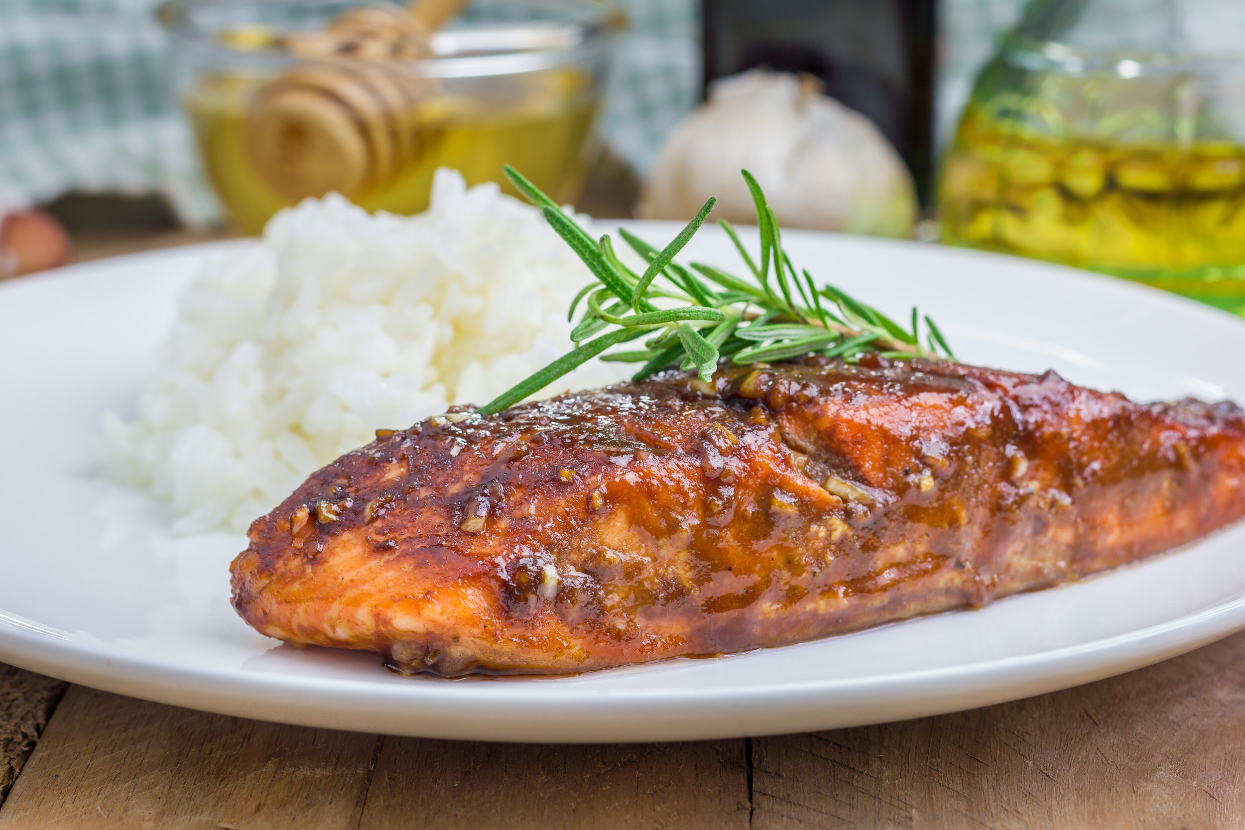 Salmon with Brown Sugar Dijon Glaze