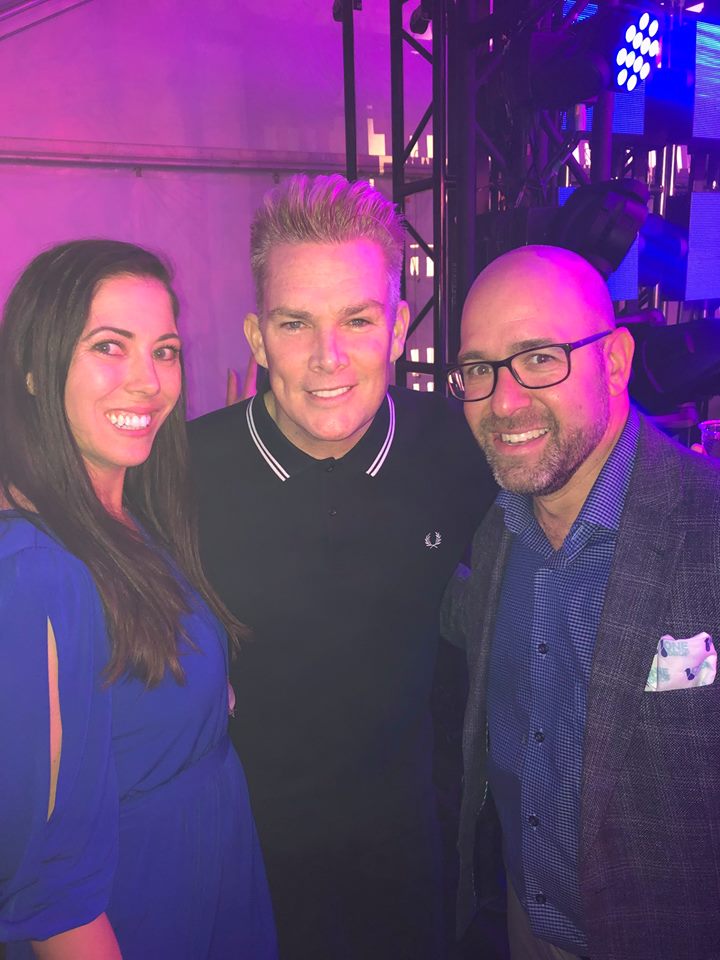 My wife and I with Mark McGrath (Sugar Ray) One Night for One Drop