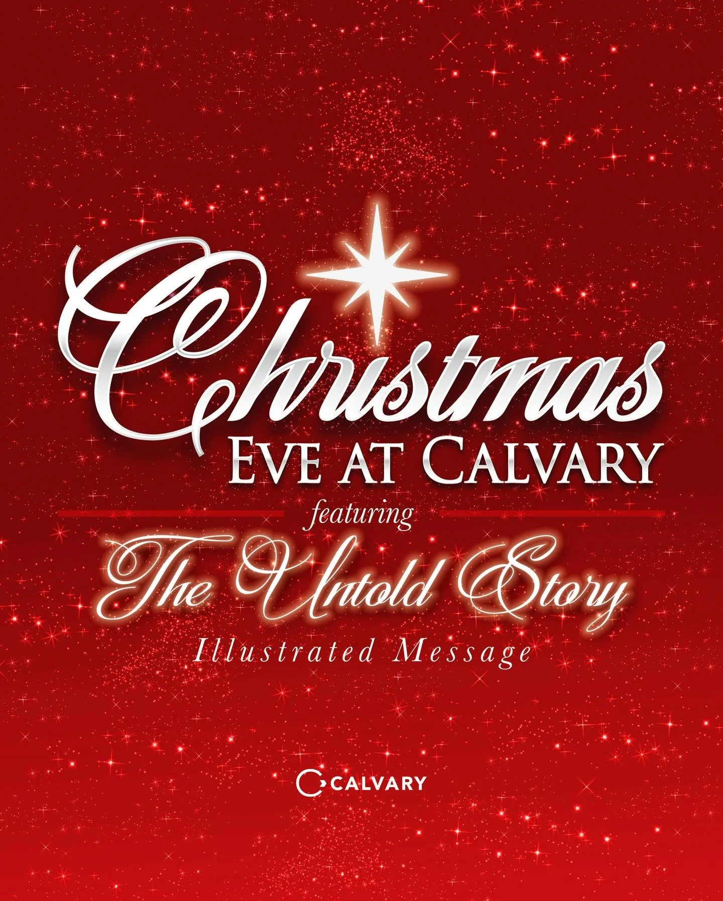 ✨ Celebrate Christmas Eve at Calvary! ✨

Join us on December 24 at 3PM or 5PM for The Untold Story, beautiful illustrated message filled with hope and wonder.

Our elementary students will be practicing &ldquo;Joy to the World&rdquo; and learning the