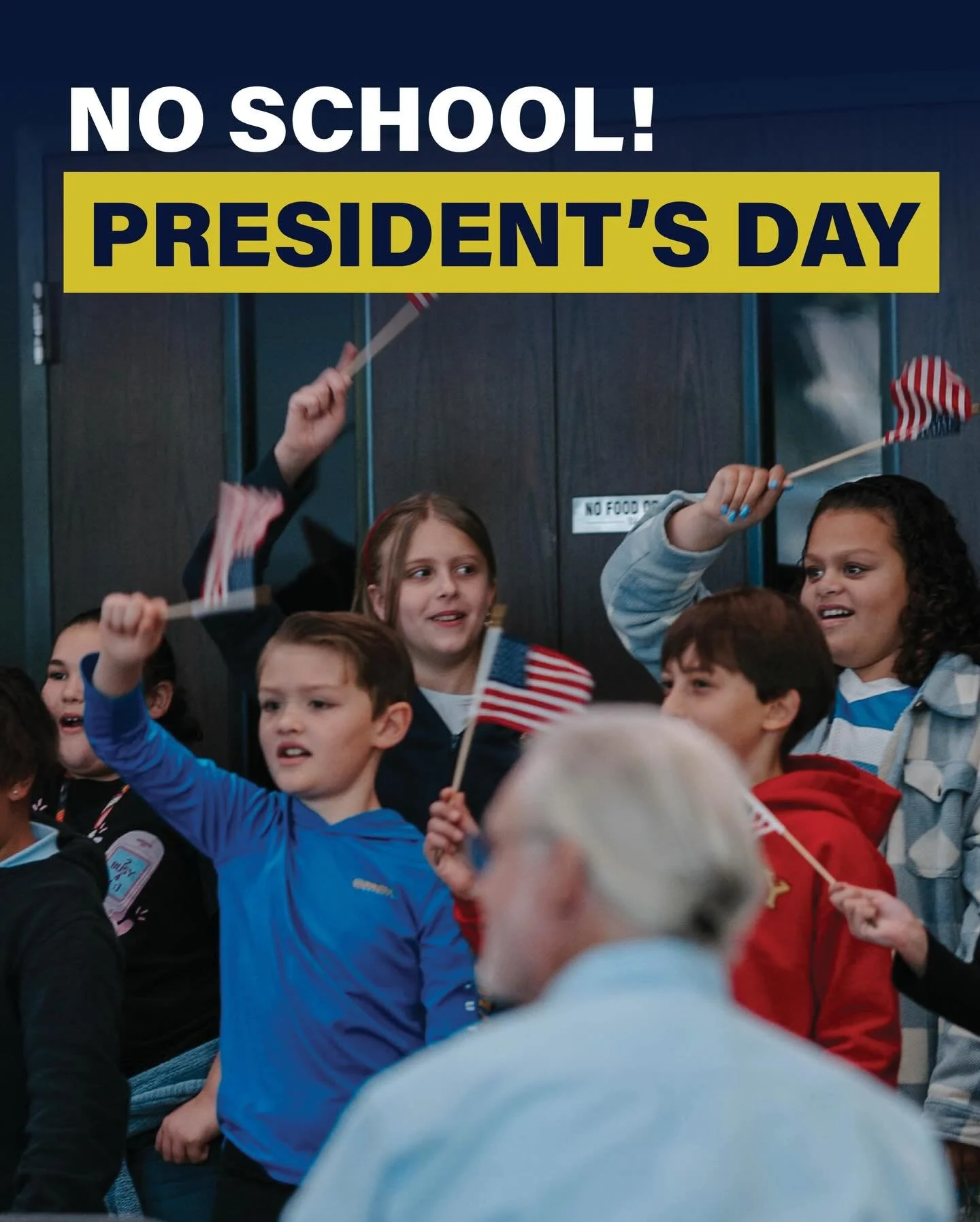 📣 No School &ndash; President&rsquo;s Day!

Reminder: School will be closed Monday, February 16th, for President&rsquo;s Day.

Enjoy your extra long weekend!

Classes resume Tuesday, February 17th.