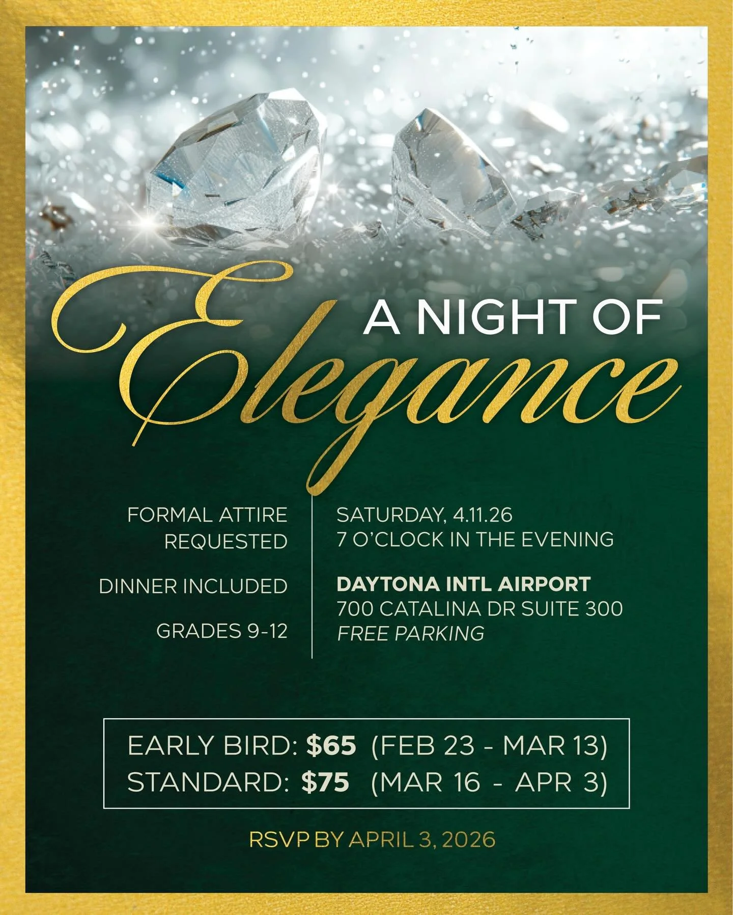 An unforgettable night awaits ✨

CCA Prom 2026
April 11 | 7 PM
Formal attire &bull; Dinner Included
Grades 9-12

Save your spot by clicking the link in our bio! 🎫