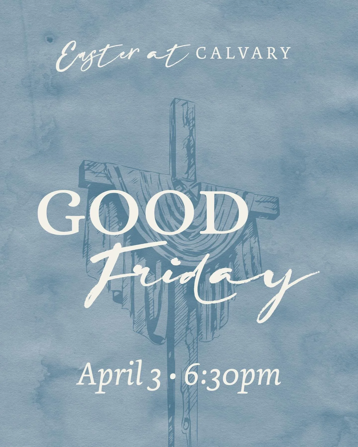 CCA Families, 

Join us tomorrow at 6:30pm for our Good Friday service for the whole family 🤍

Calvary Ormond
Main Sanctuary
6:30pm