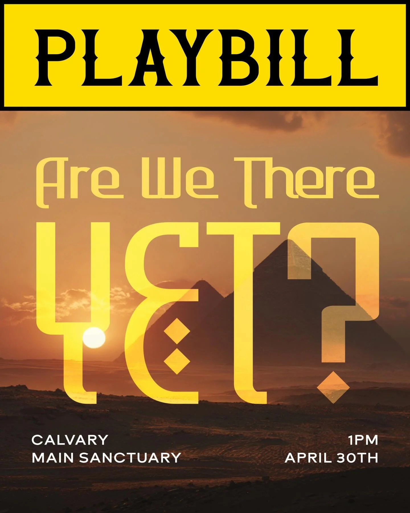 Join us for our annual CCA Spring Program next week, &ldquo;Are We There Yet?&rdquo;

Take a journey back in time as our CCA musical team brings the story of Moses to life in a fun and meaningful way!

📅 Thursday, April 30th
🕐 1:00 PM
📍 Calvary Or