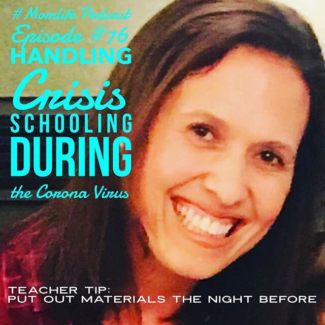 Hey Everyone! This week on Episode #76th of #Momlife podcast we talk about Crisis Schooling during the Corona Cirus and I asked teachers @_danibartels_ and @mweissmobile to share teacher tips. Listen in for more about this tip from Dani: &ldquo;put o