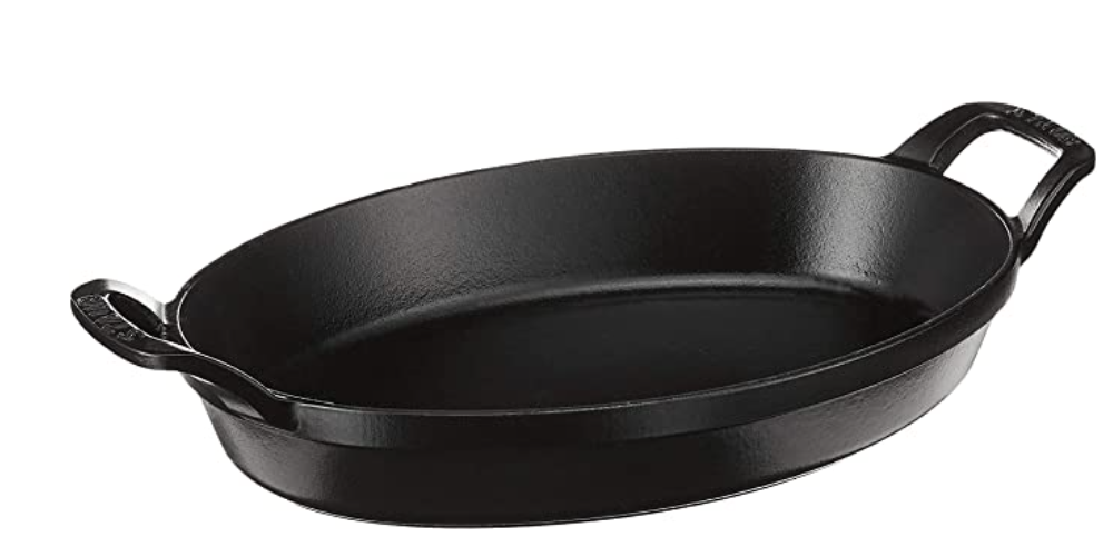 Staub Cast Iron 11X8 Oval Baking Dish Black Matte