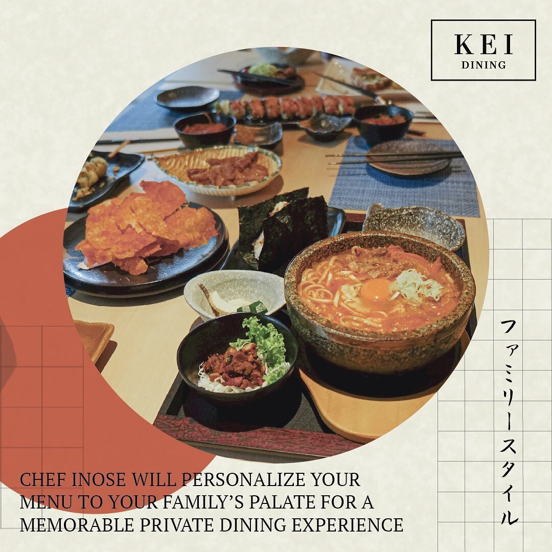 Personalizing your menu to your own palate. Guaranteeing you a memorable private dining experience at home. Contact us for more information.

#athomewithKEI