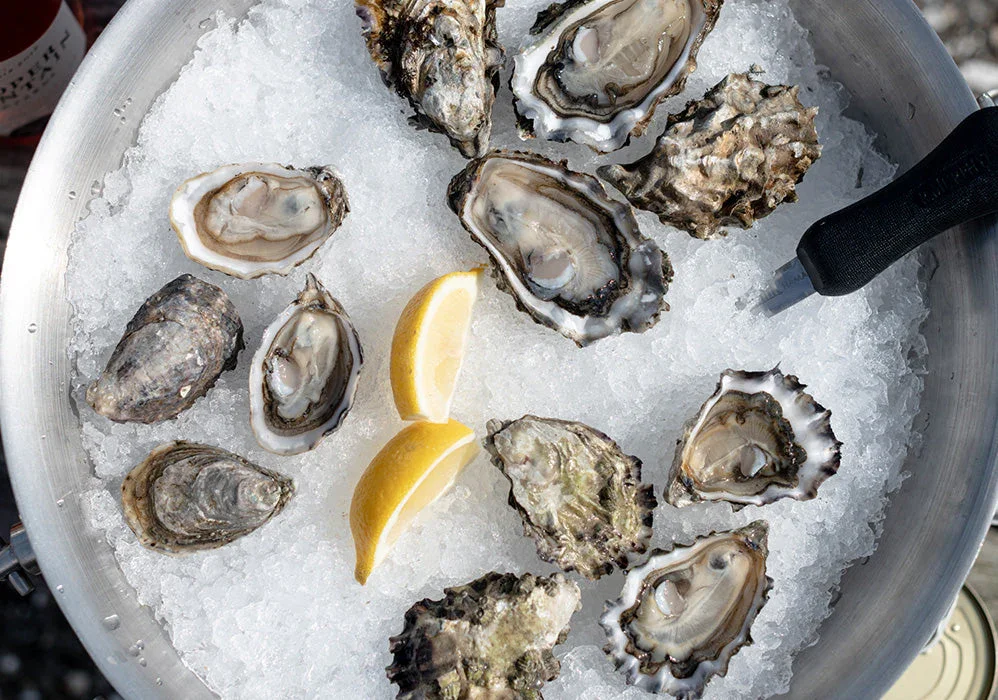Oyster on the half shell at Vinnie's  for Happy Hour