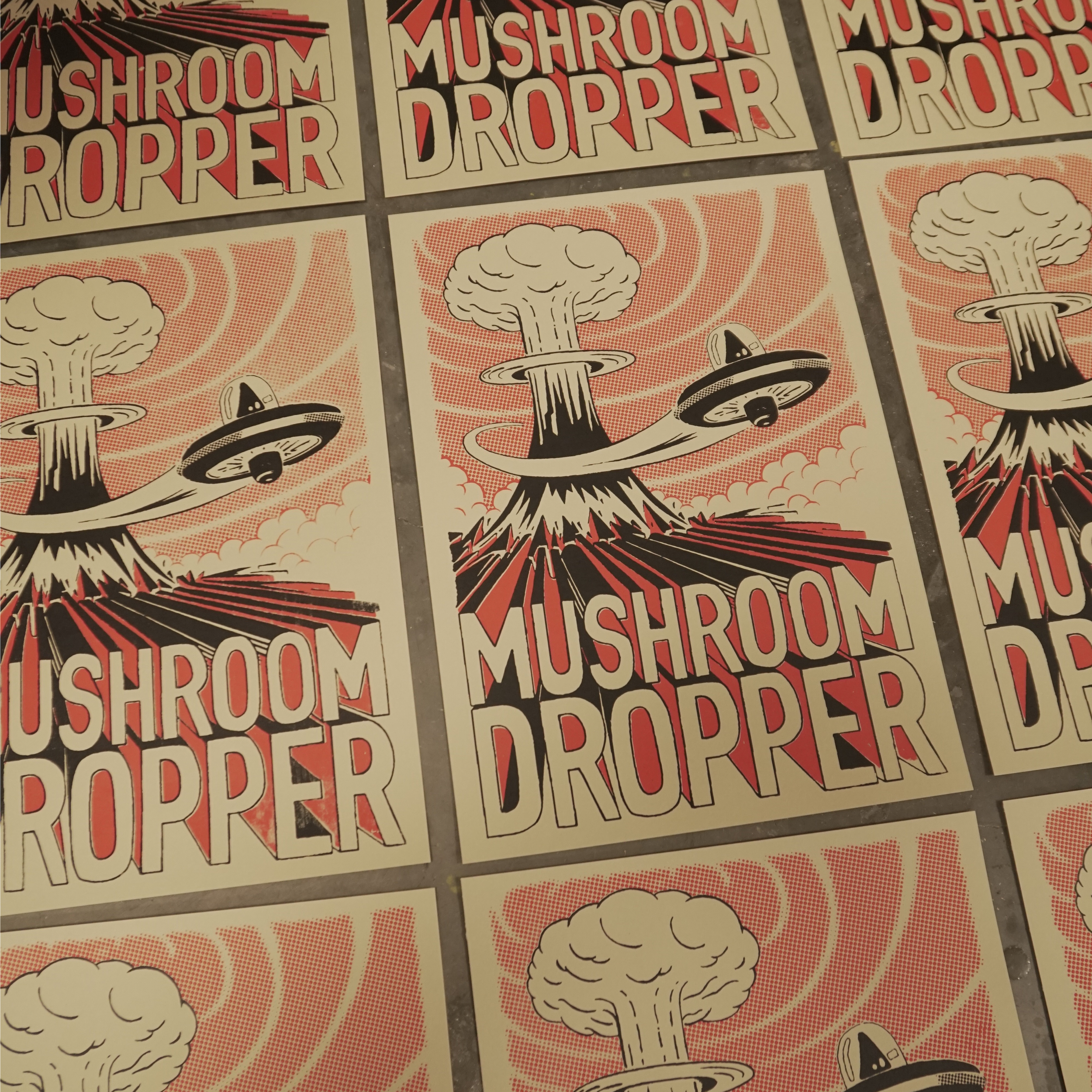 Mushroom Dropper Zeefdruk
