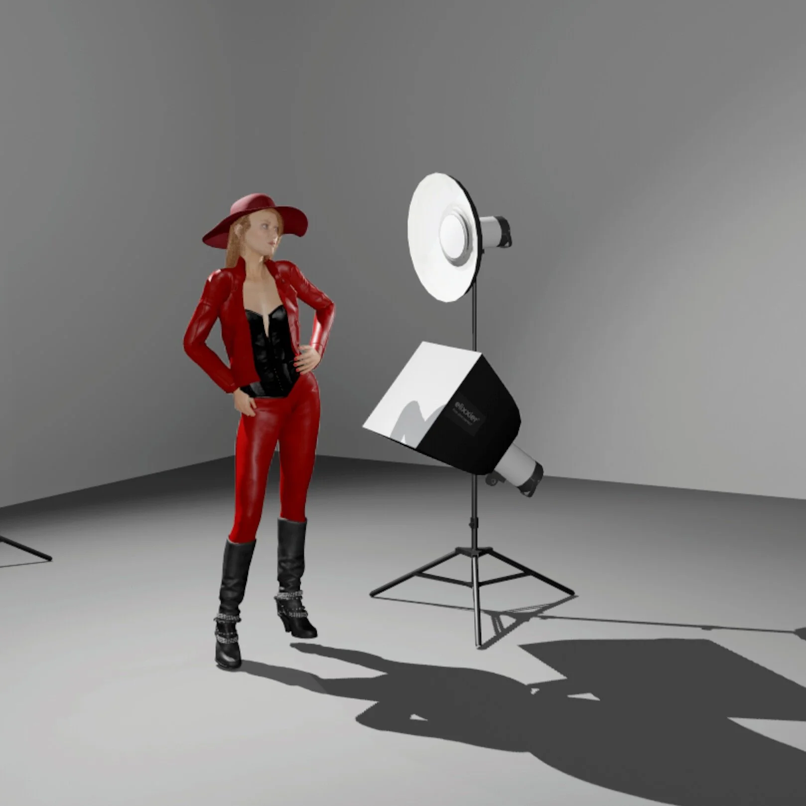 Lighting diagram: Outdoor portrait photo shoot with Karie