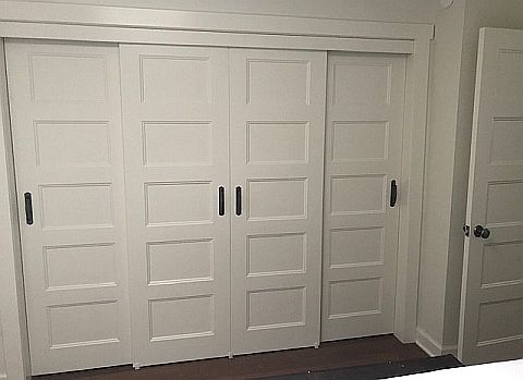 Bypass Closet Doors Interior Redoux, Three Panel Sliding Closet Door