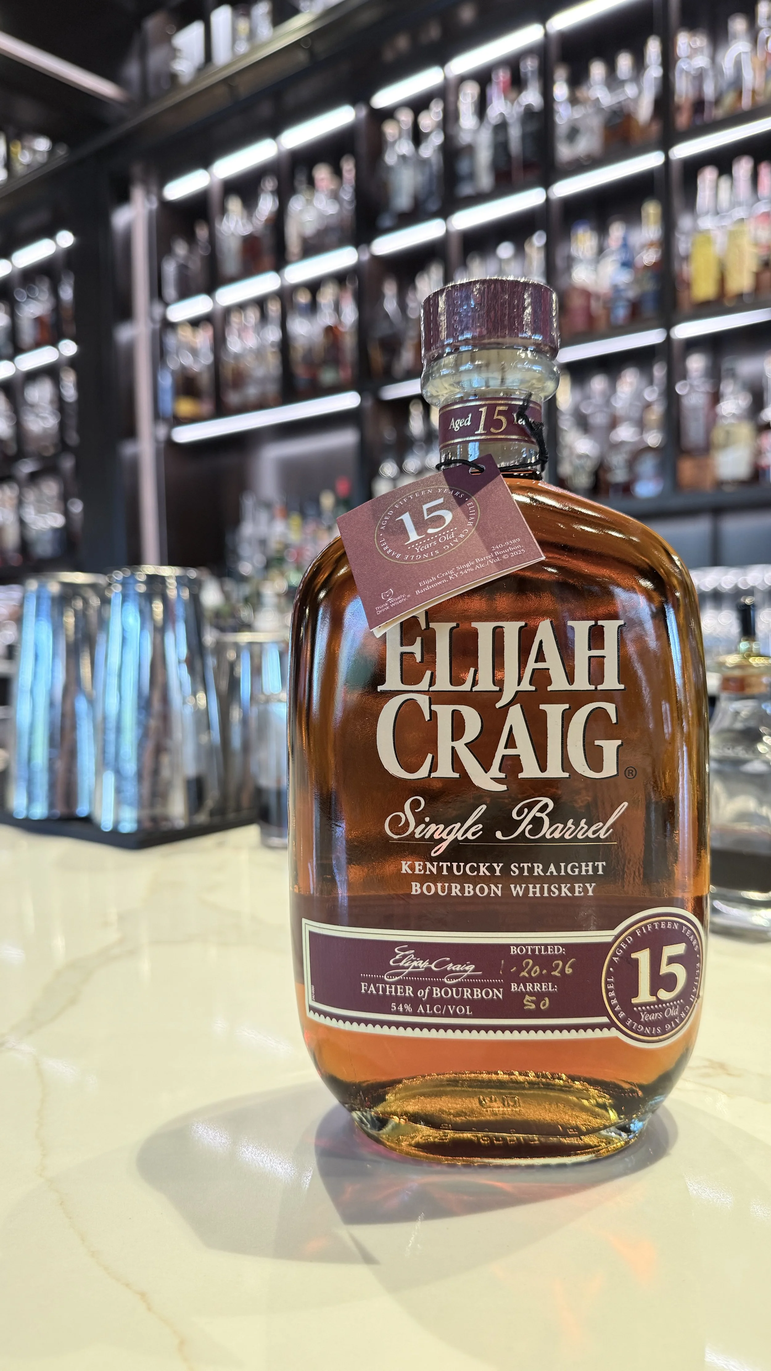 Elijah Craig- 15yr Single Barrell at Bin110.JPG
