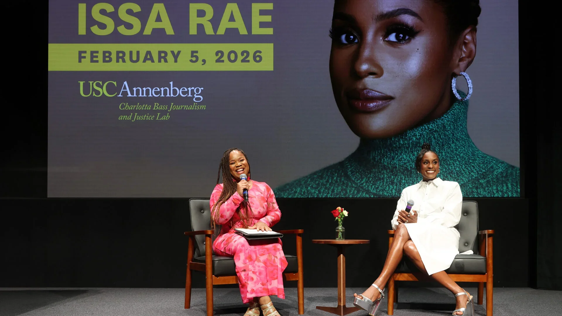 Allissa hosts Issa Rae at USC