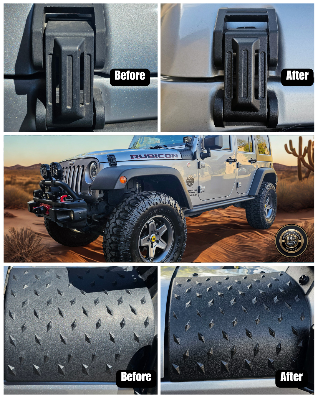 Ceramic Plastic Trim Restoration on Jeep Wrangler Rubicon - Anthem AZ