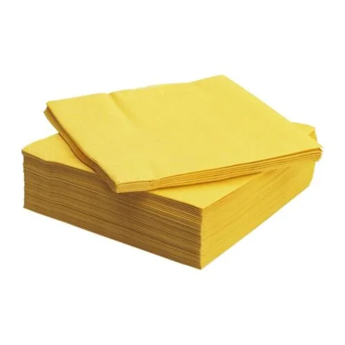 Serviettes de fête en papier x16 - Unies (Rouge, Bleu Foncé, Bleu Clair, Fuchsia, Jaune, Mauve, Orange ou Vert)