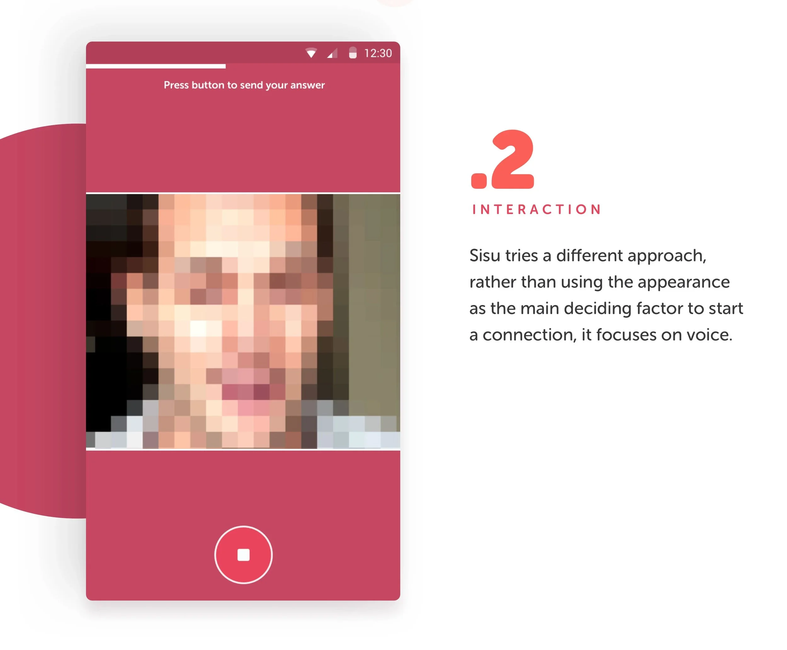 Voice journaling interface that plays back audio in a clear, reassuring way.