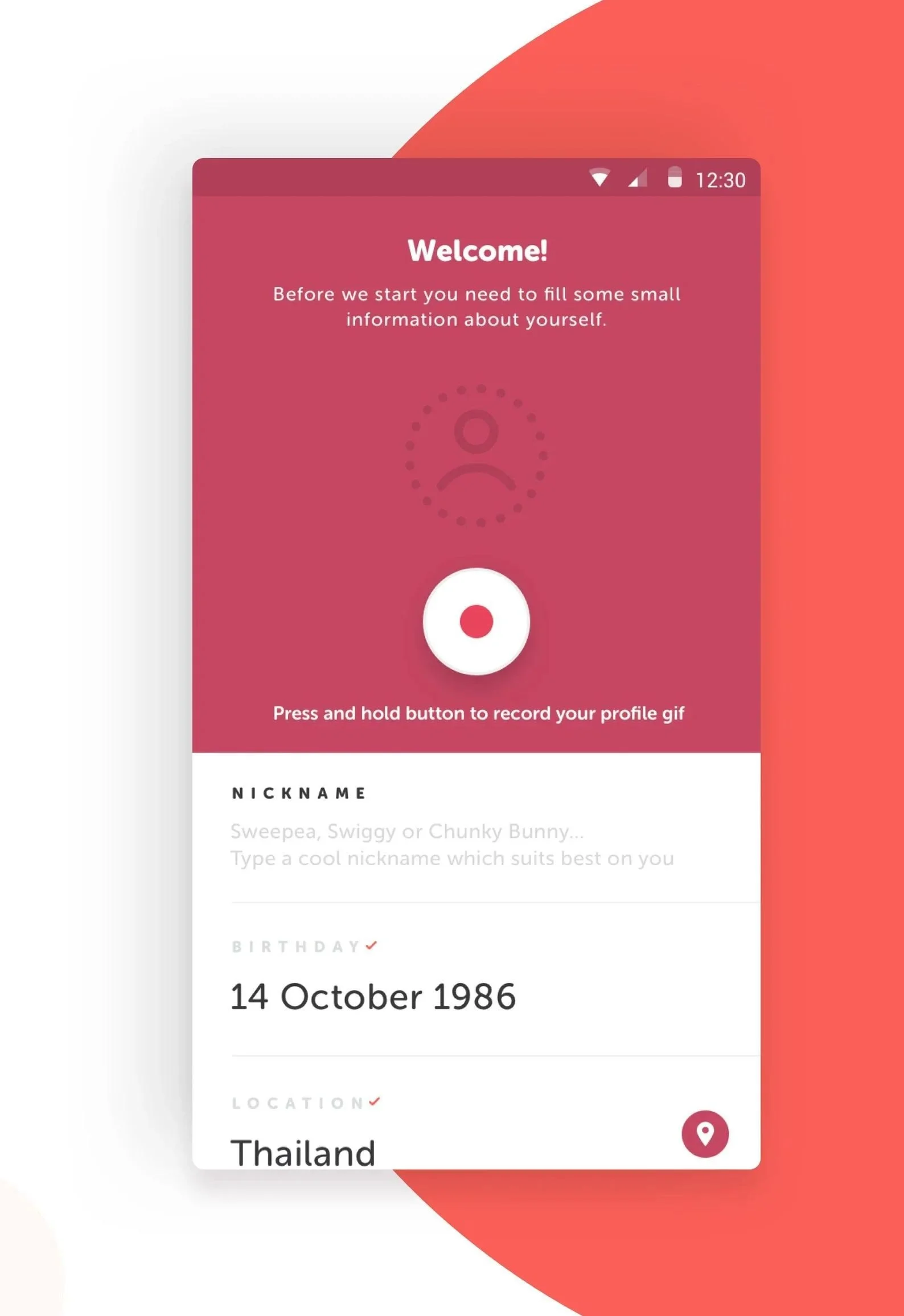 A short signup flow reduced friction and let users experience the voice-driven concept right away.