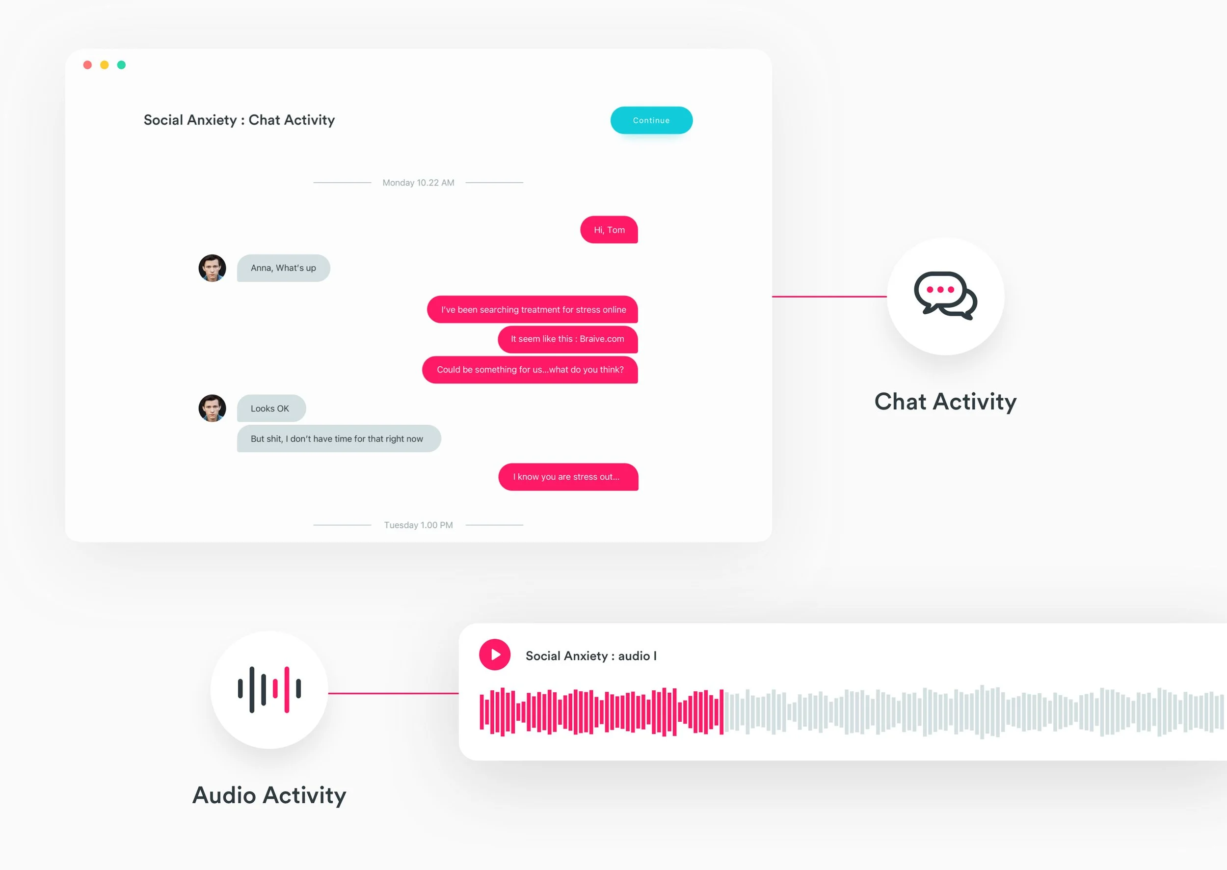 We developed a wide set of components for different activities, all built within the same design language to keep the experience consistent and familiar.