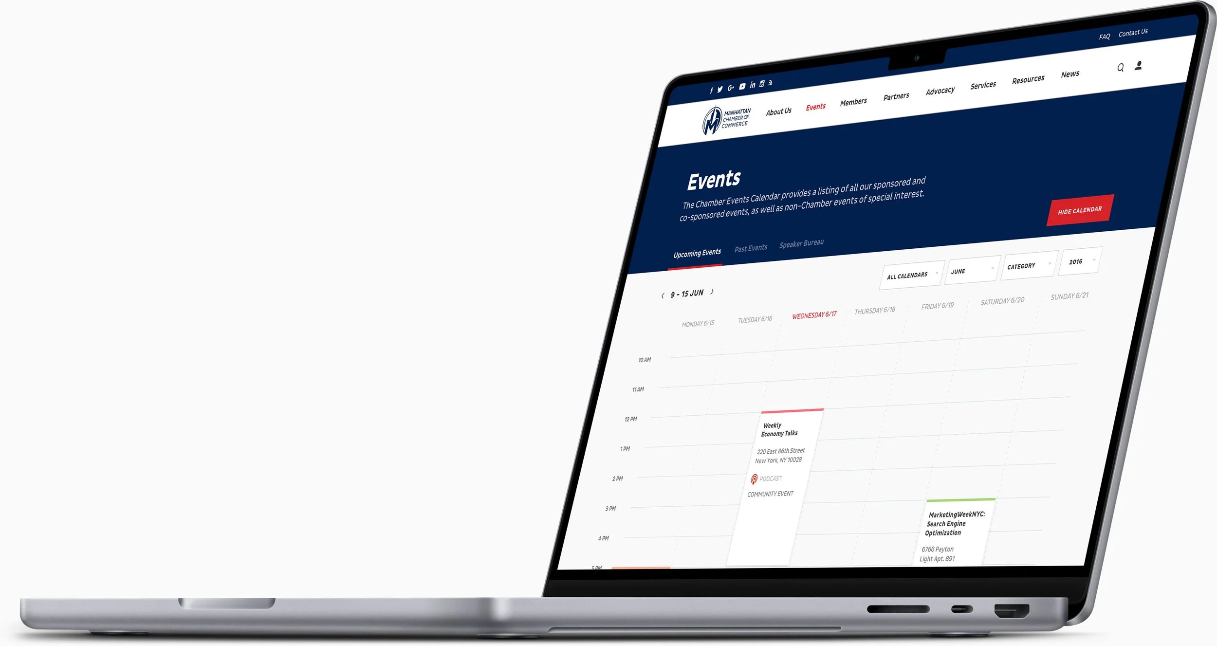 Aligned the events calendar with real-world time structures, reinforcing usability through clear spatial mapping of dates and times.