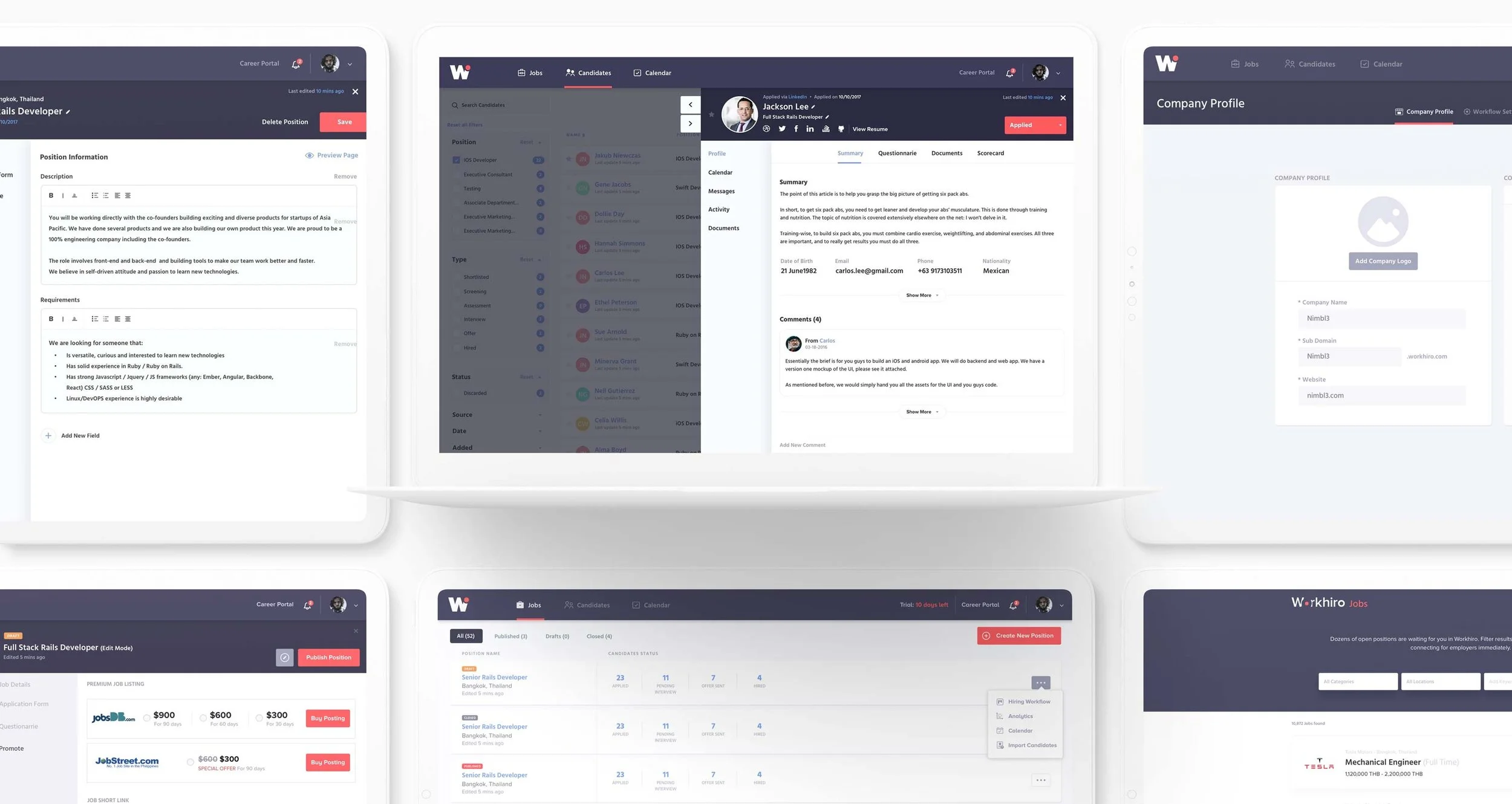 By applying a utilitarian design approach, modular systems and evidence from user testing, we shaped a hiring tool that is scalable for the business and intuitive for teams to use.