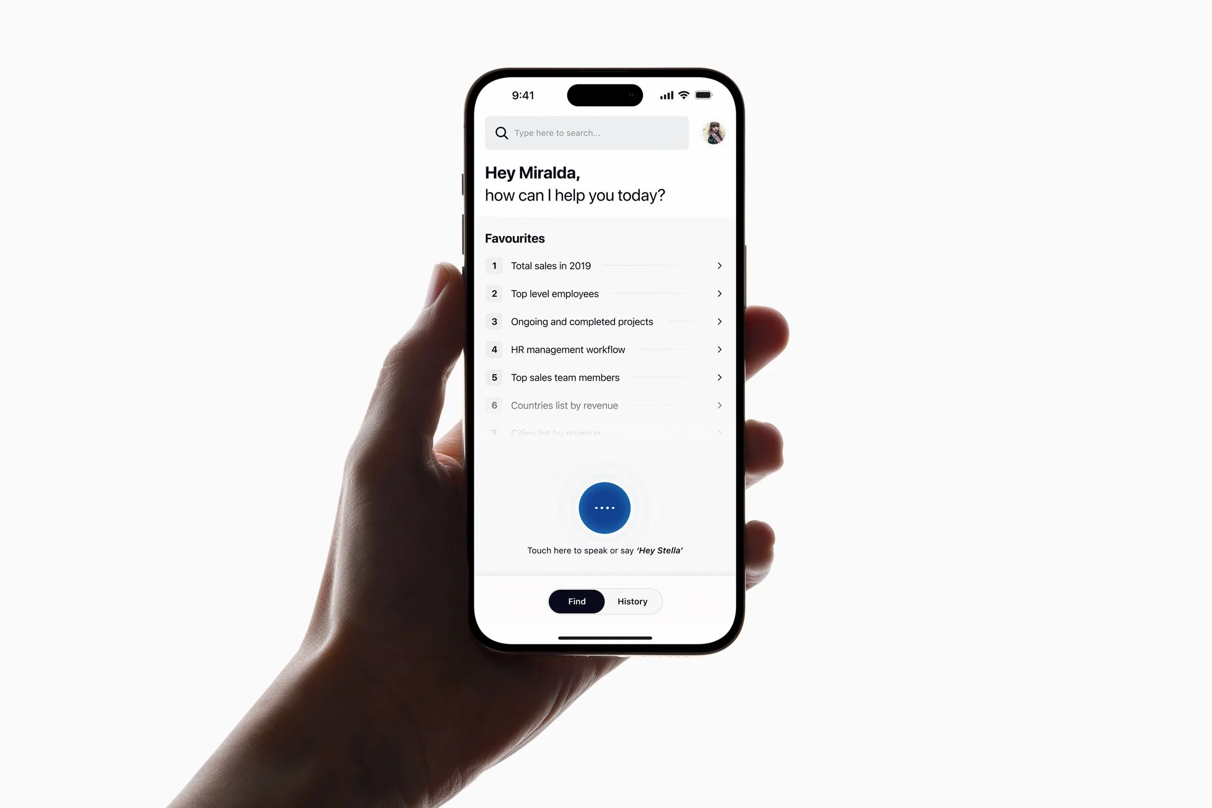 Stella is an early AI/ML-driven concept for exploring and visualizing business data. The aim was to turn raw information into actionable insights through natural interactions.